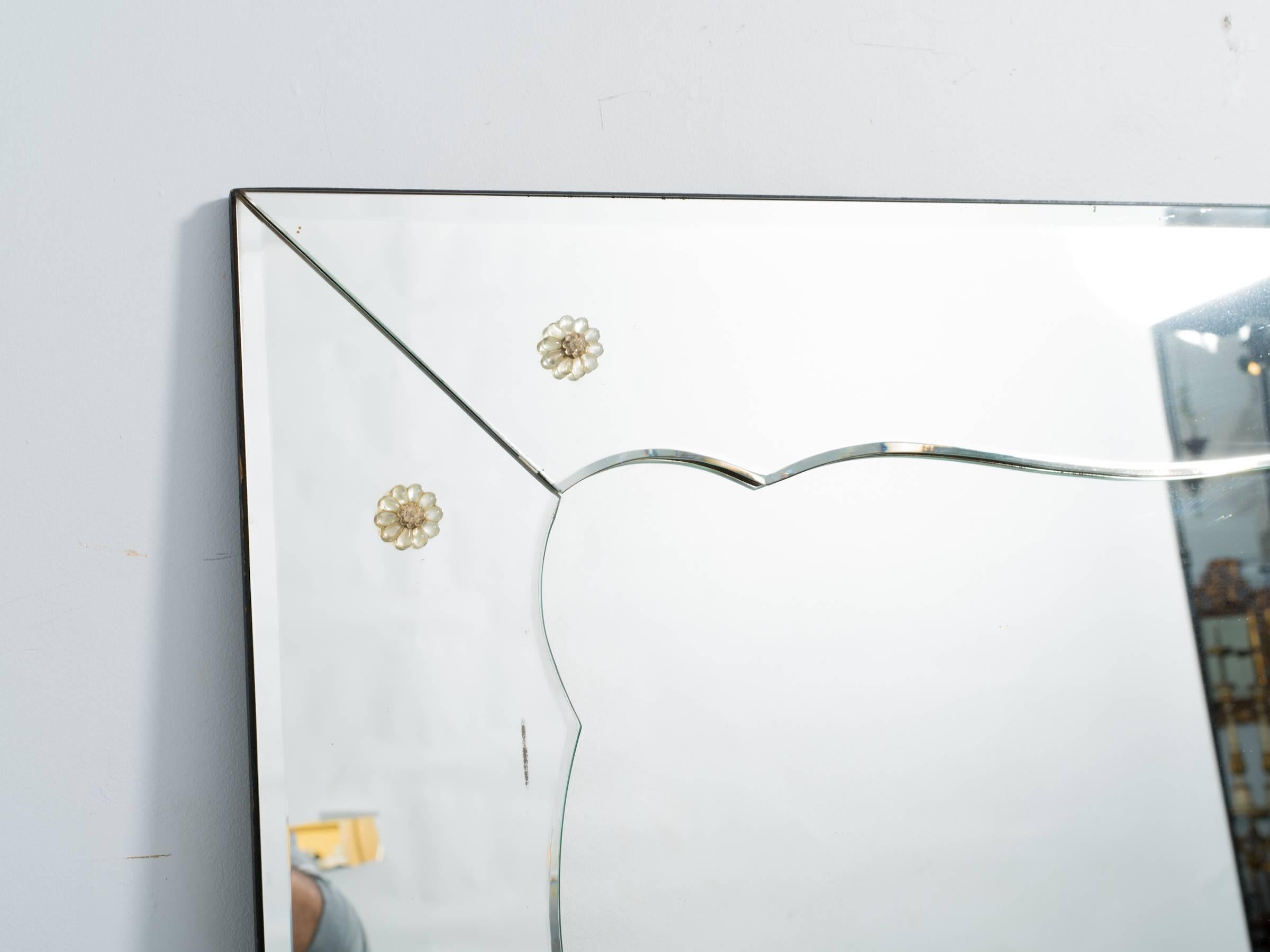 1950s Midcentury Venetian Style Mirror In Good Condition In Tarrytown, NY