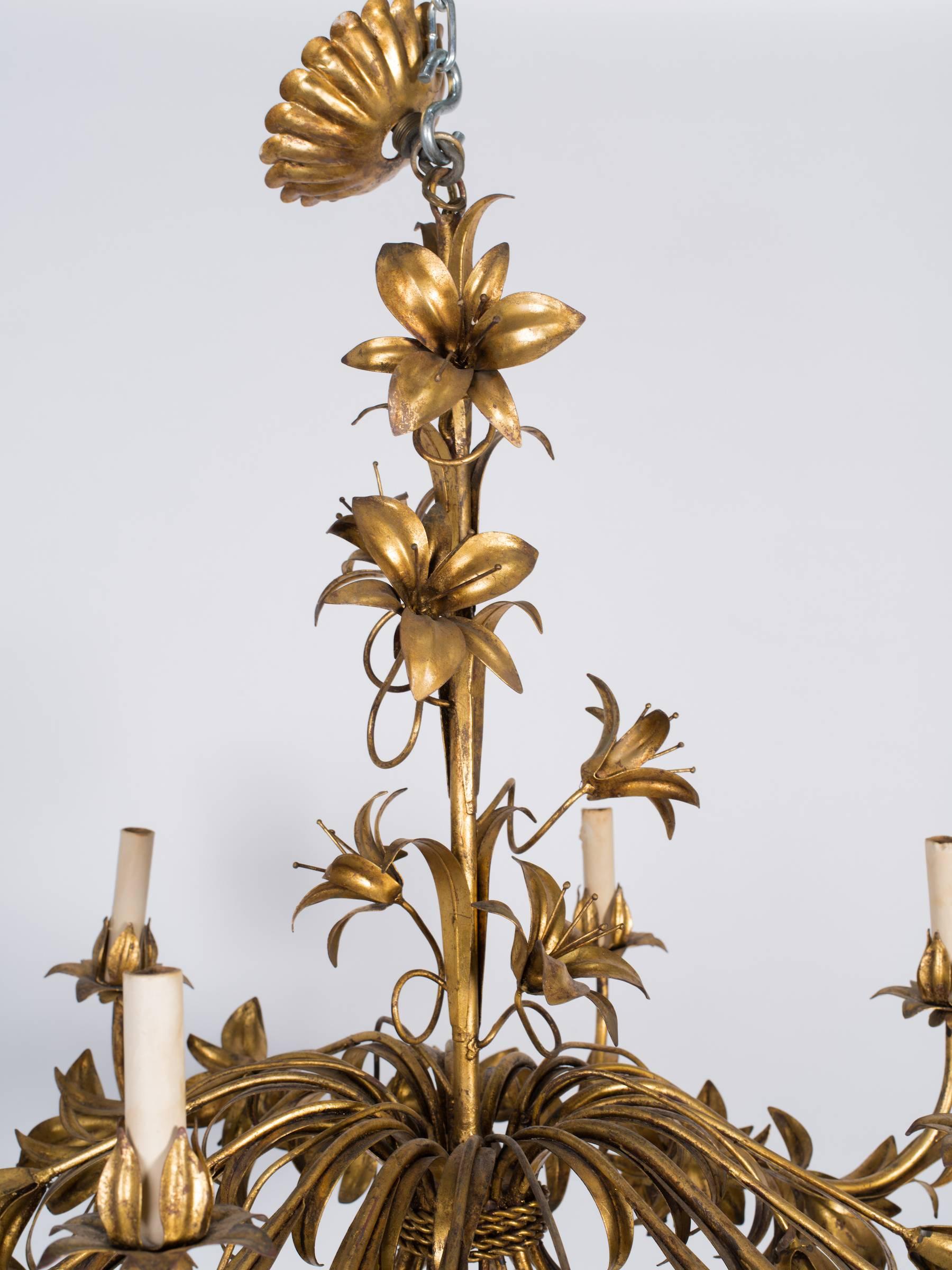 metal flower chandelier