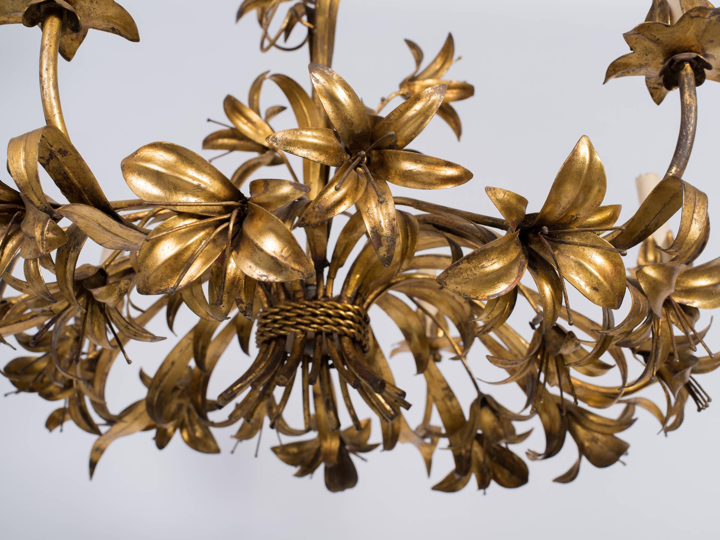 floral metal chandelier