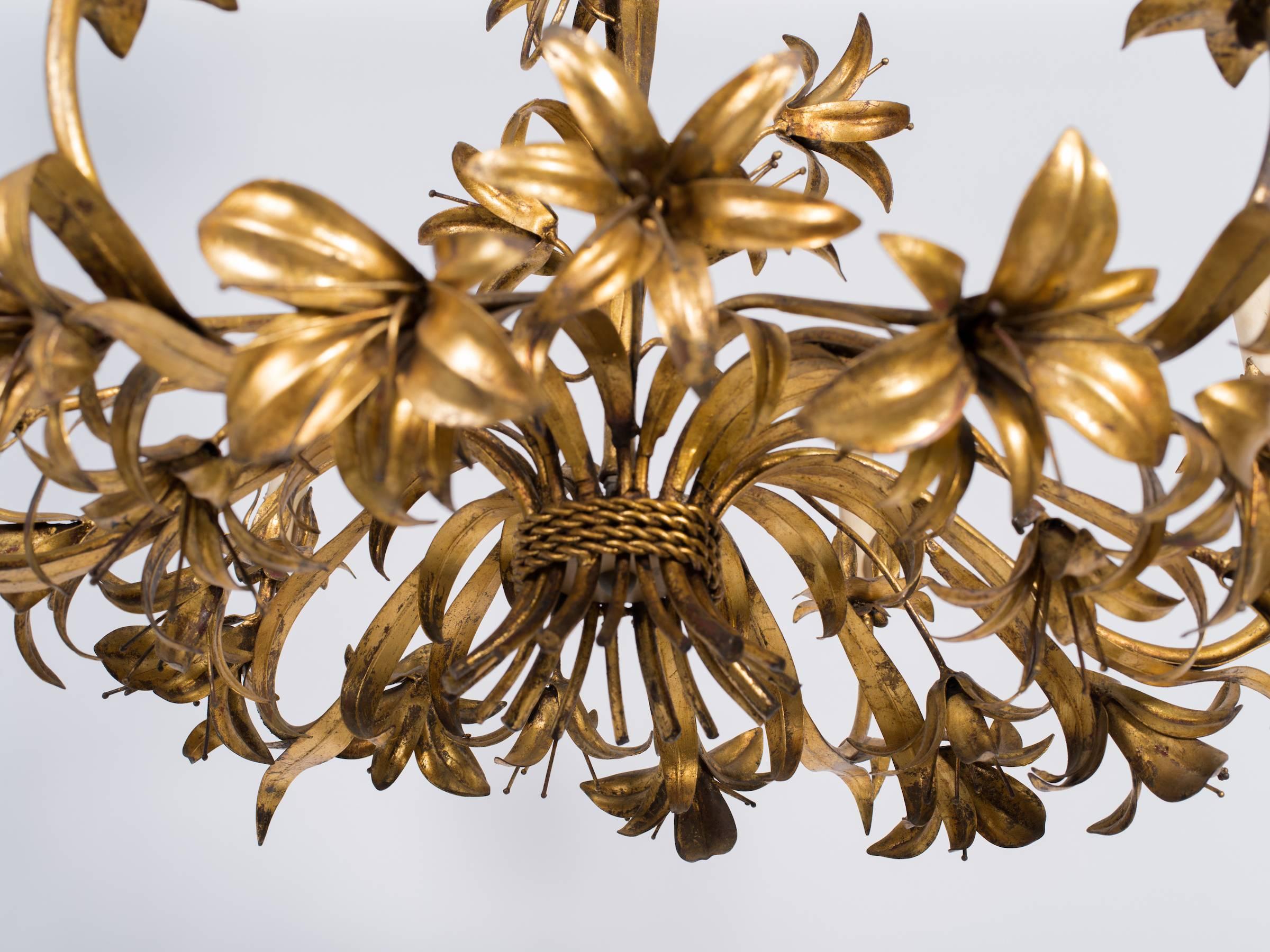 vintage metal floral chandelier