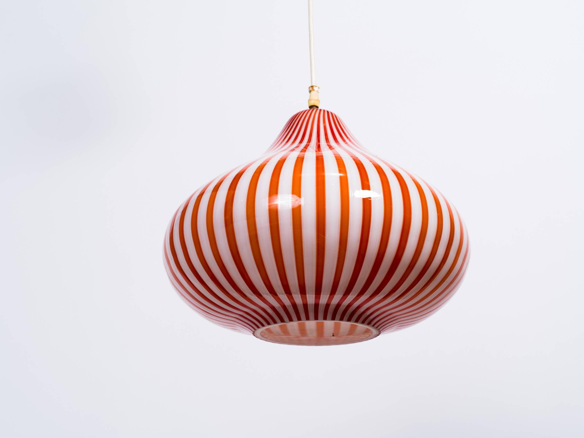 Murano glass teardrop pendant.