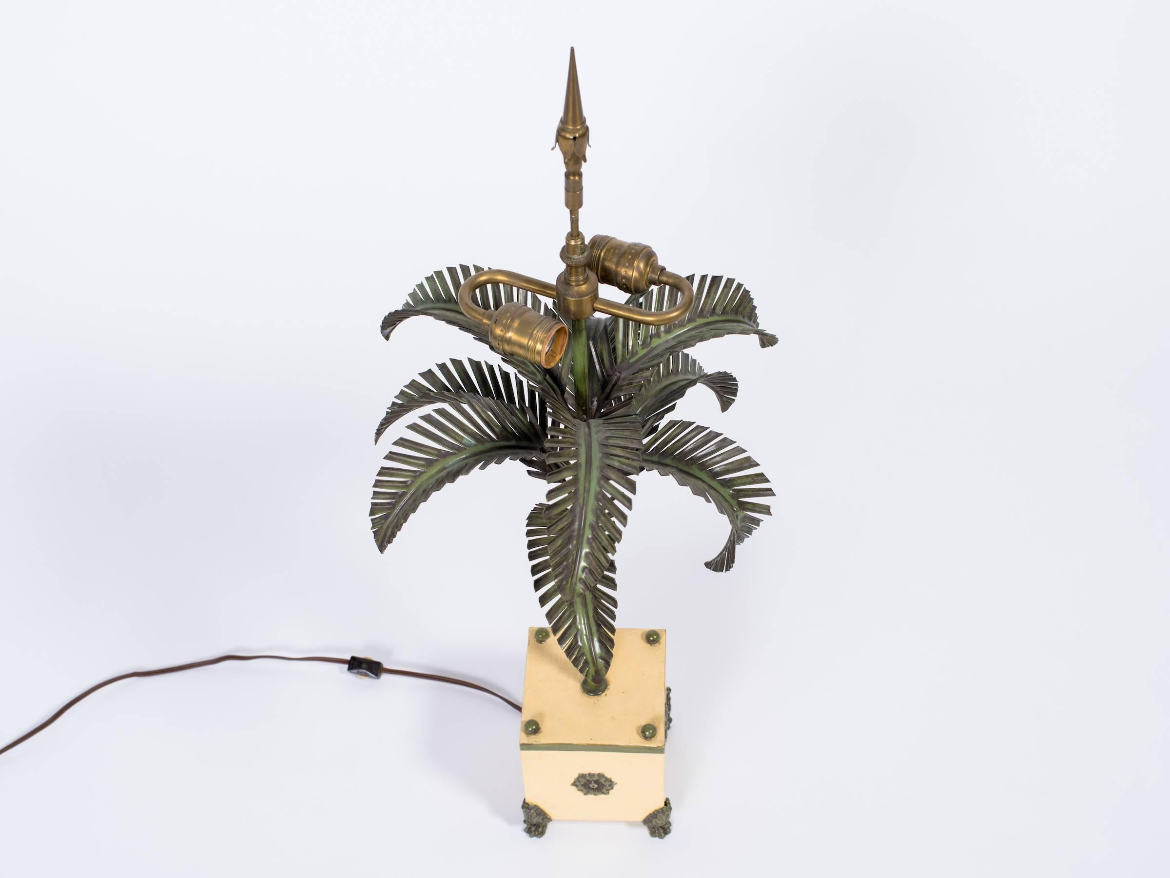 1960s Tole Palm Tree Lamp 2