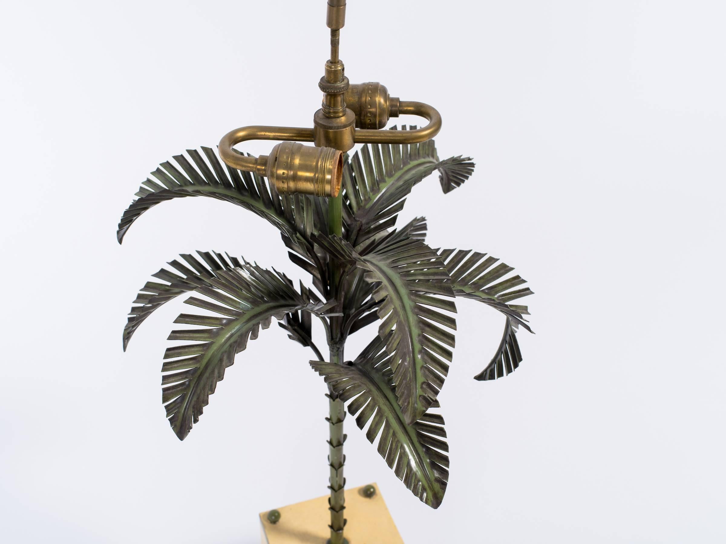 1960s Tole Palm Tree Lamp 1