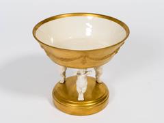 Agostinelli Gilt Ceramic Cherub Compote