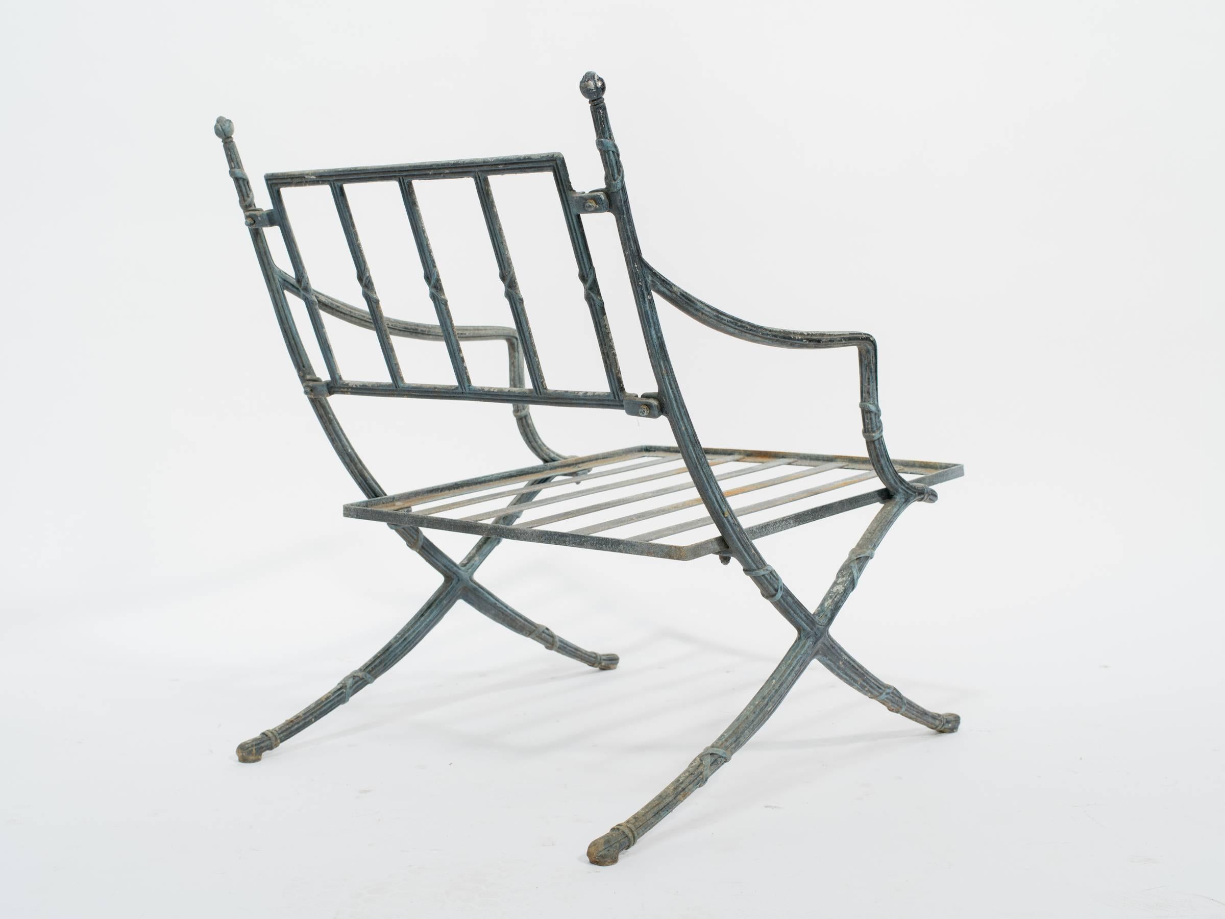 Pair of Classical Metal Outdoor Chairs 3