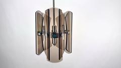 Smoky Glass Chandelier Fontana Art Style