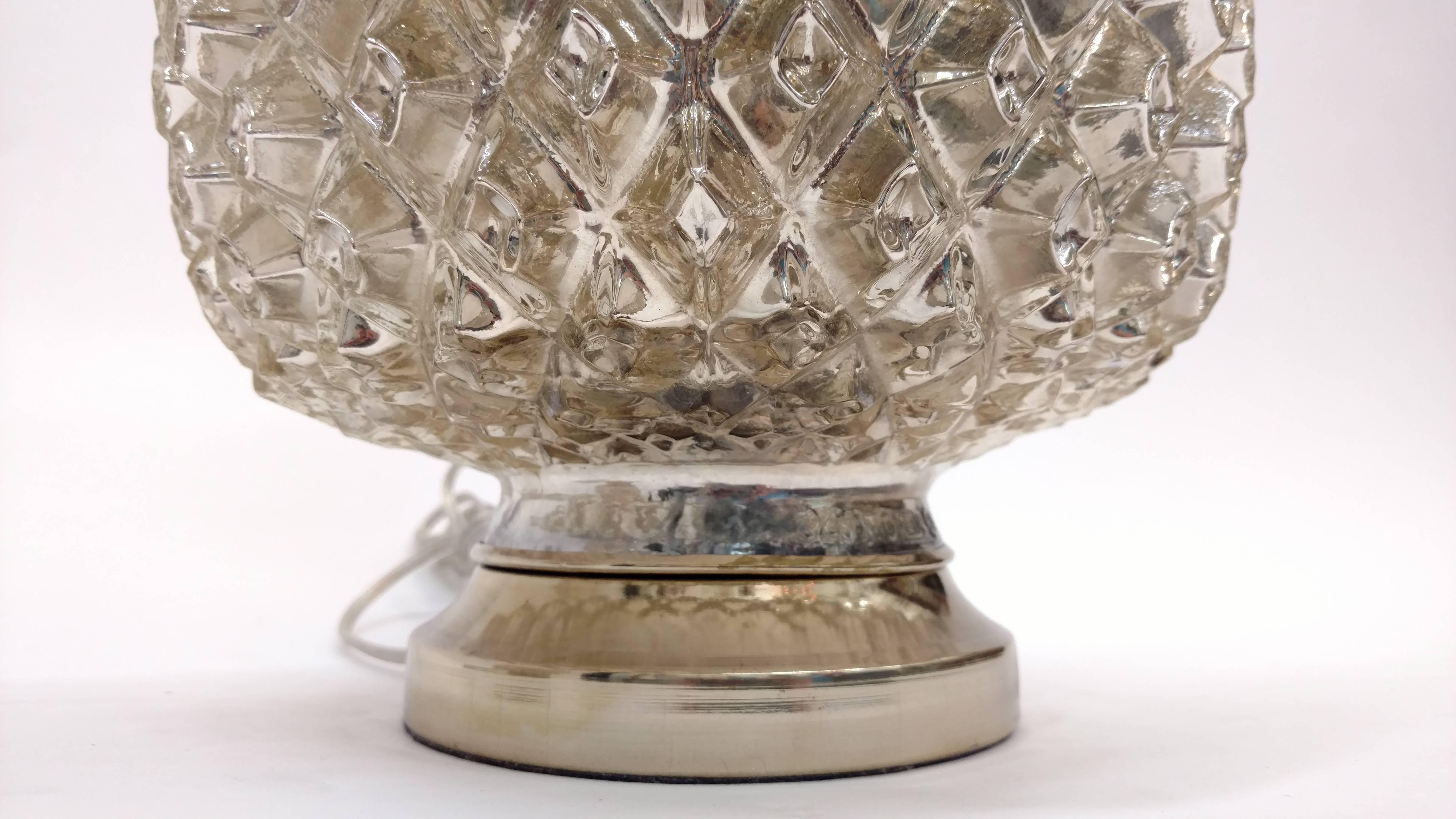 American Textured Mercury Glass Lamps