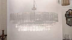 Mid-Century Venini Tronchi Glass Chandelier