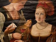 Huge Painted Mural of "The Cheat with the Ace of Diamonds"