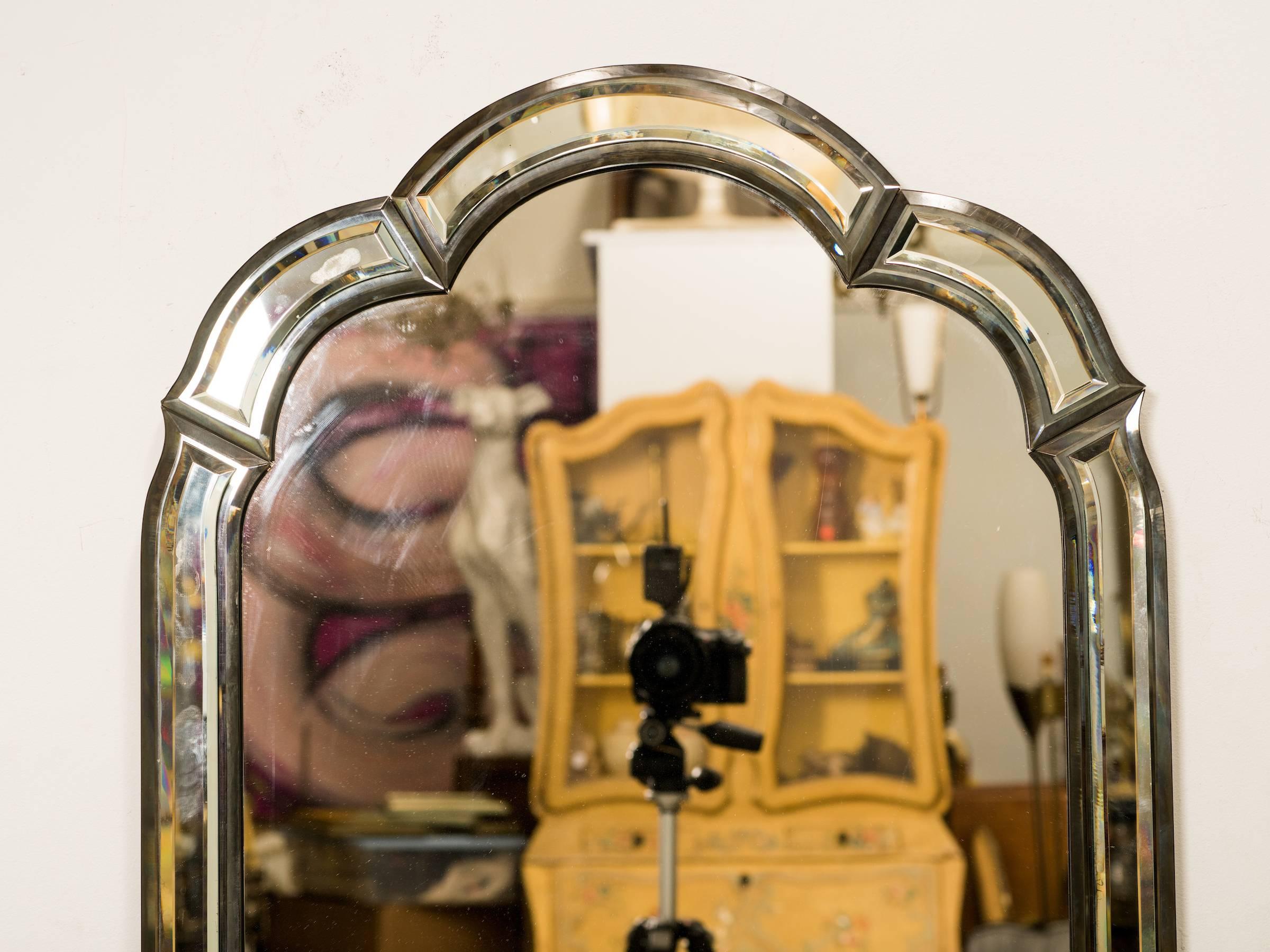 1950s Beveled Framed Mirror  1