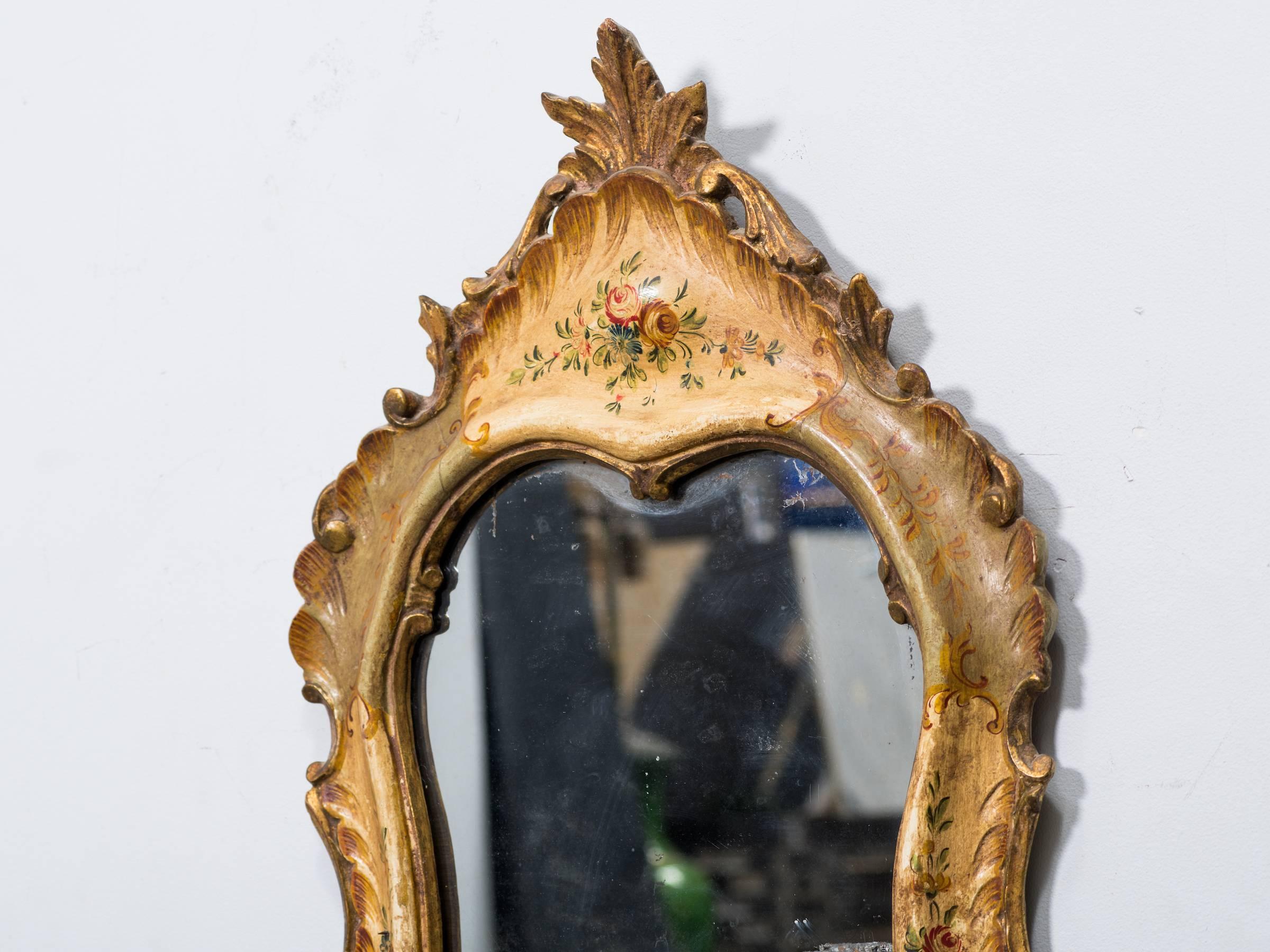 Early 20th Century 1920s Italian Painted Mirror For Sale