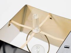 1970s Stacked Lucite Table Lamp with Chrome Shade