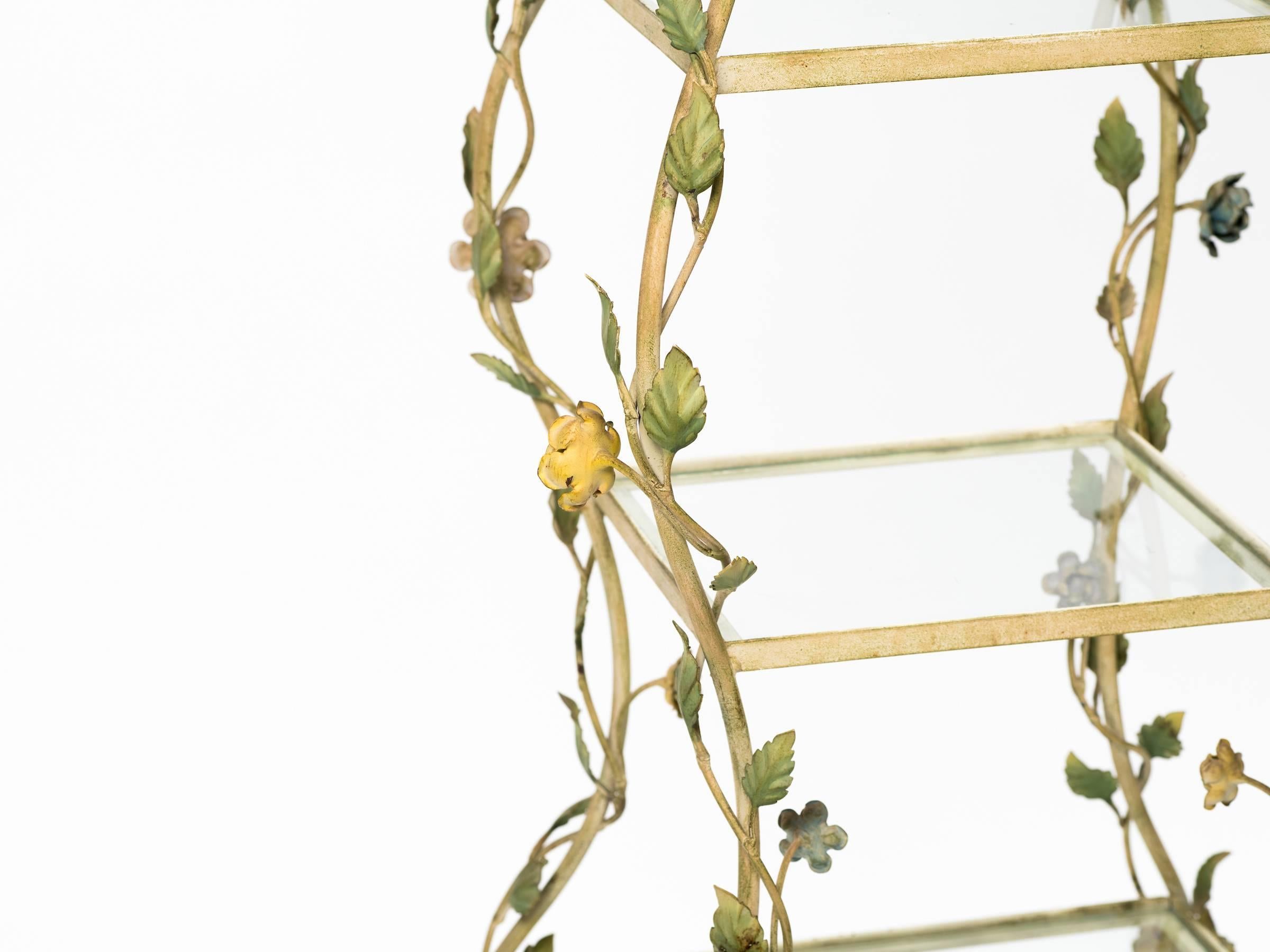 1960s Italian Floral Etagere 1