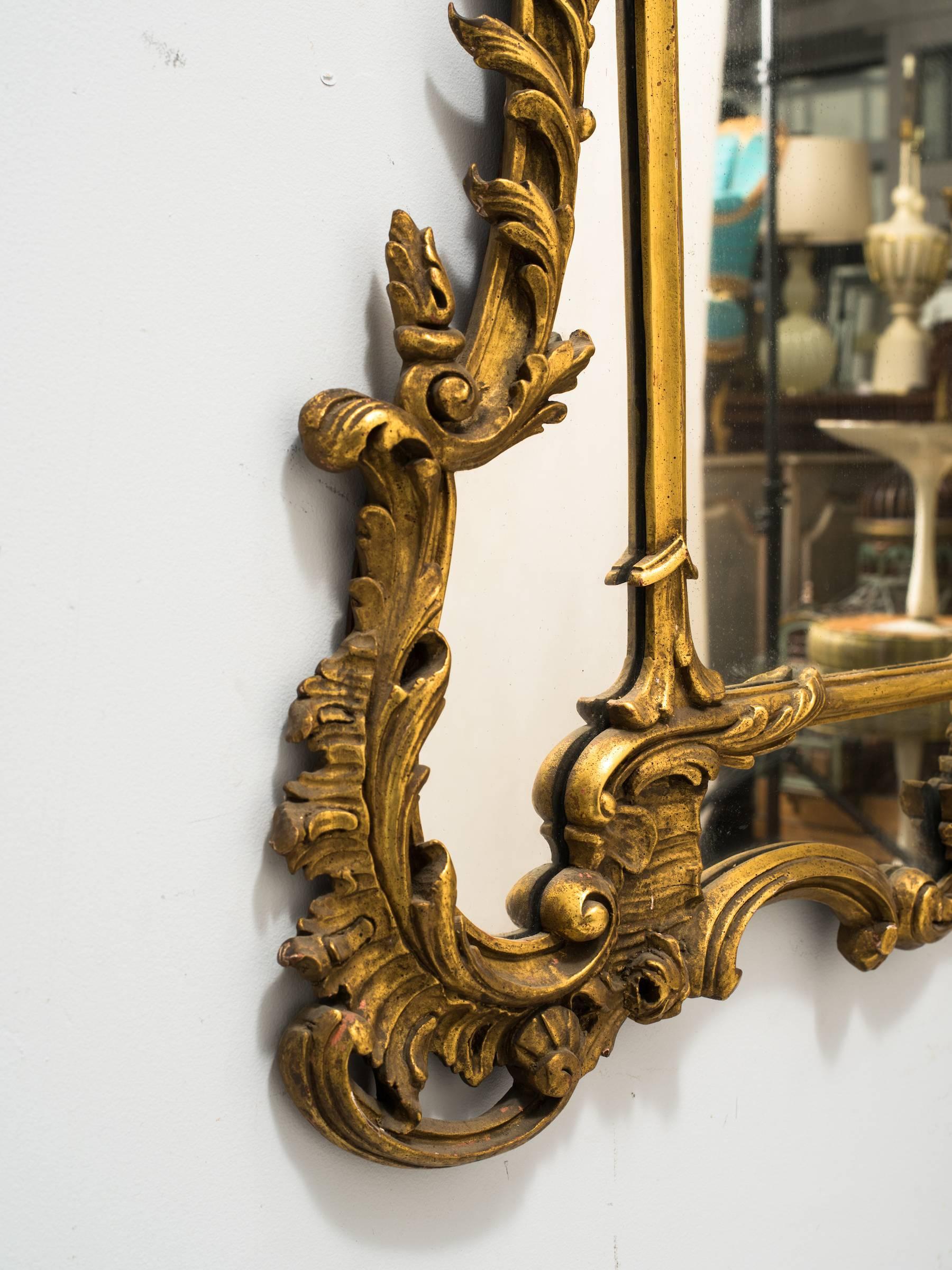 1930s Carved Gilt Wood French Mirror 2