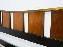 Probber Walnut and Brass King Size Headboard
