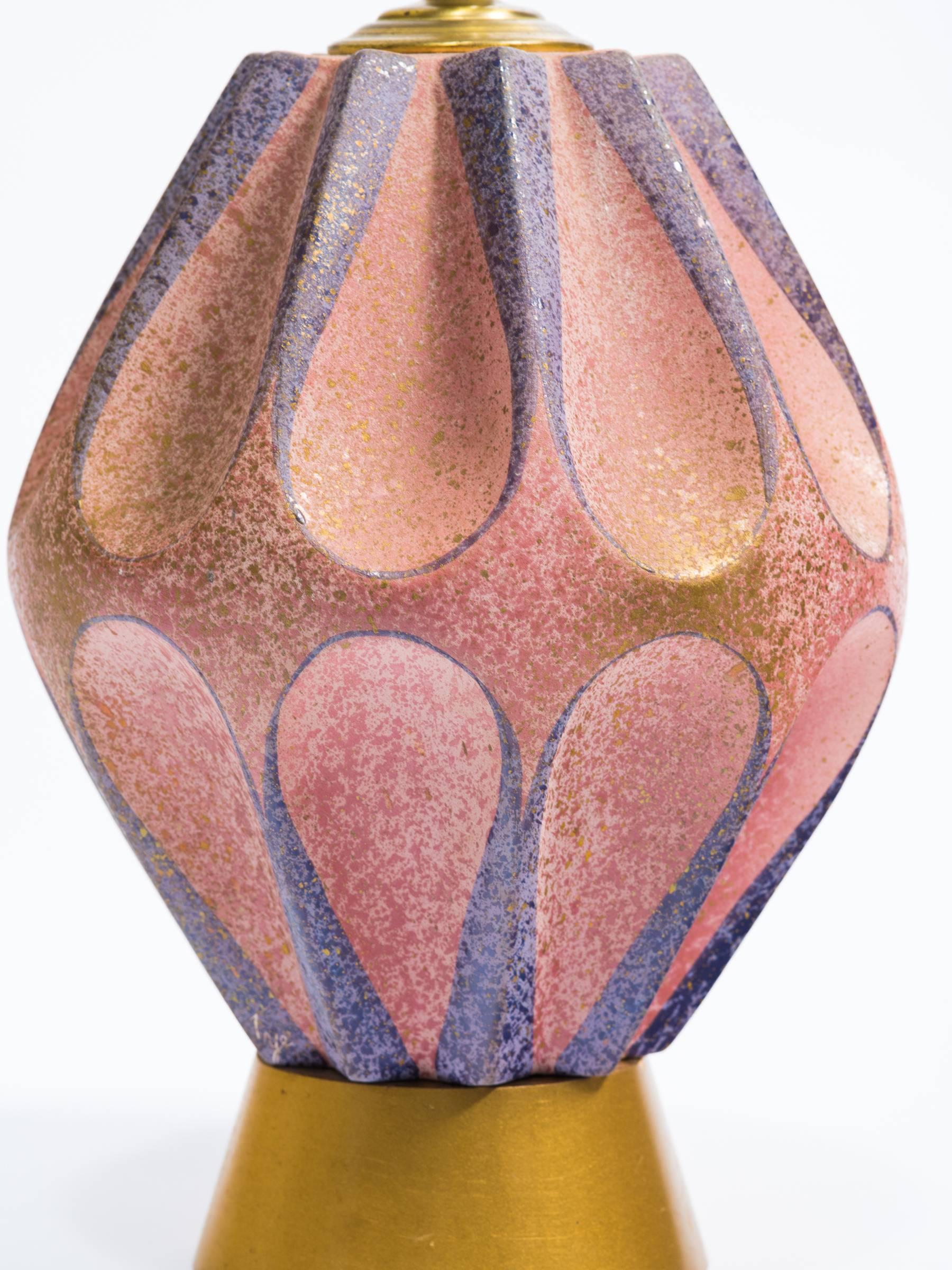 Mid-20th Century 1950s Pottery Lamp