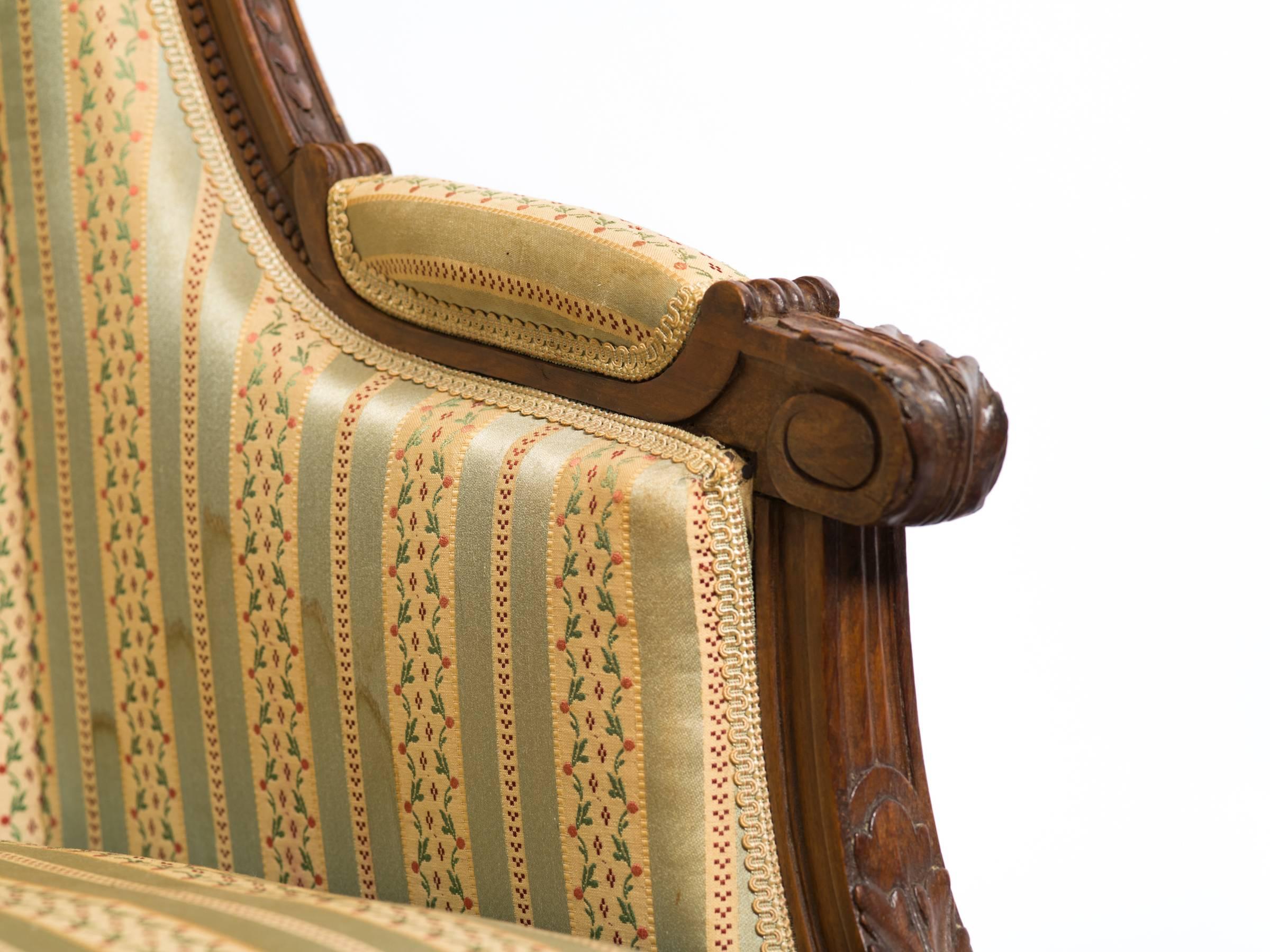 Carved French Wingback Chair 1