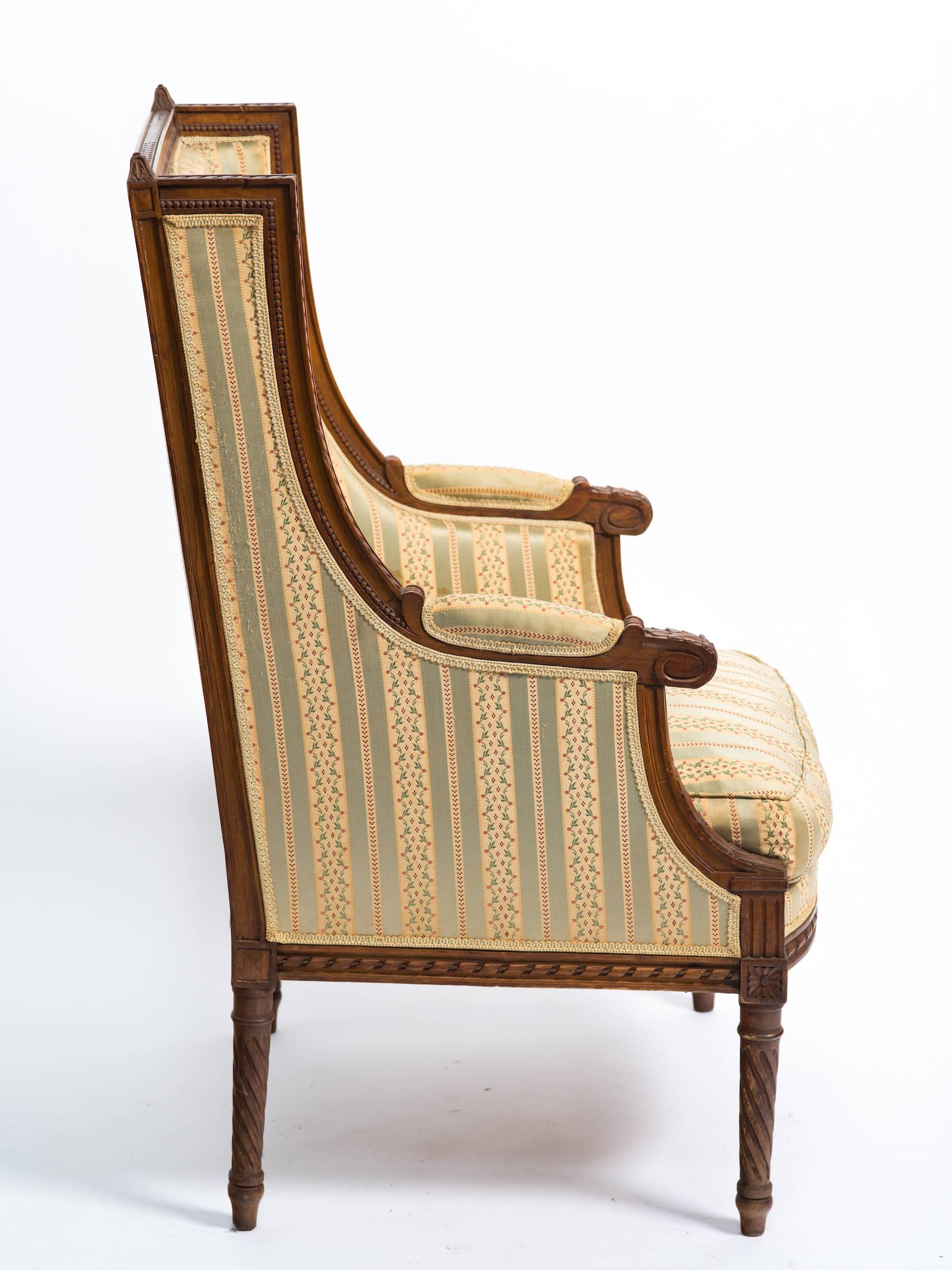 Carved French Wingback Chair 2