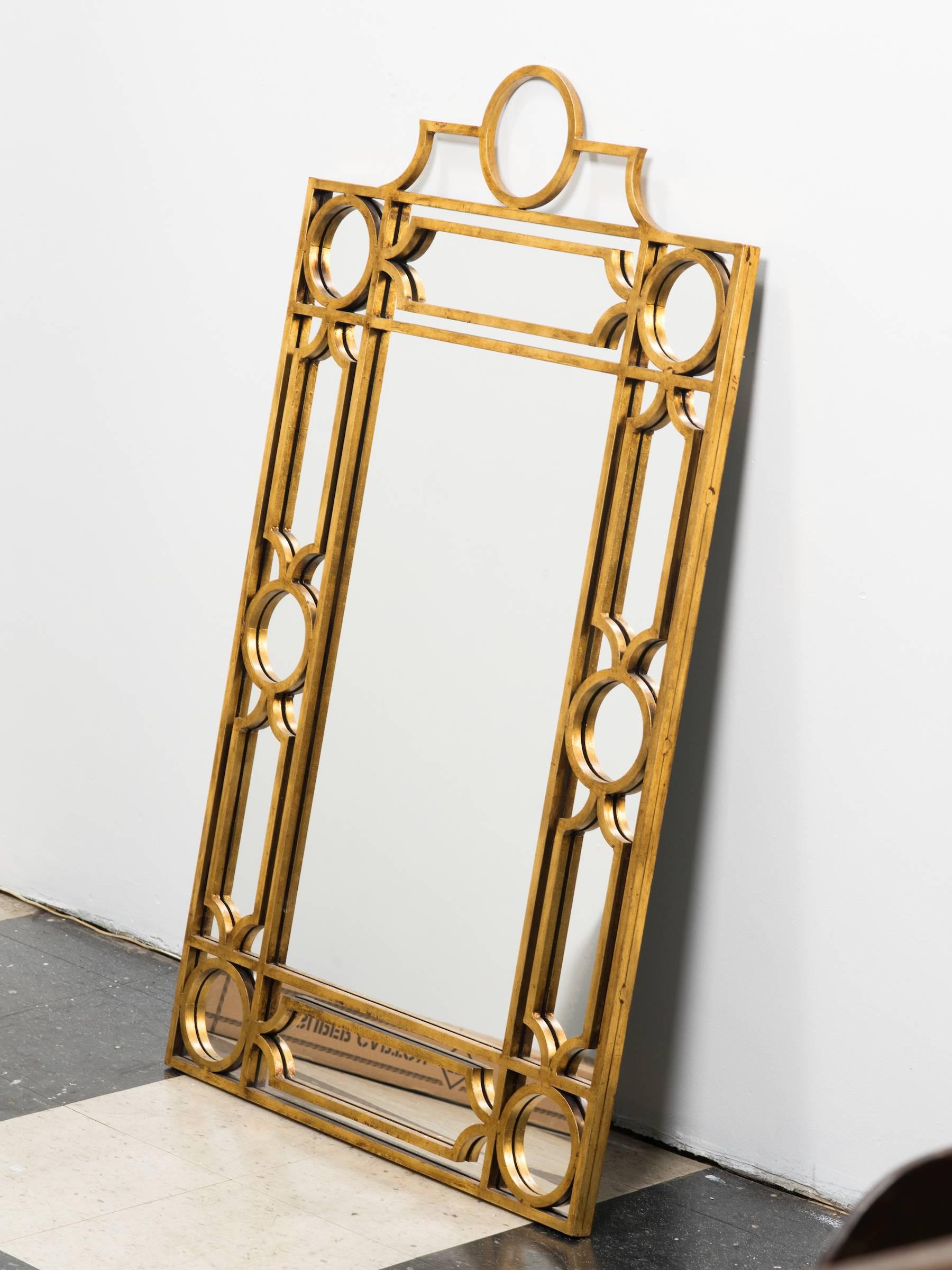 Gilt Metal Mirror In Good Condition For Sale In Tarrytown, NY
