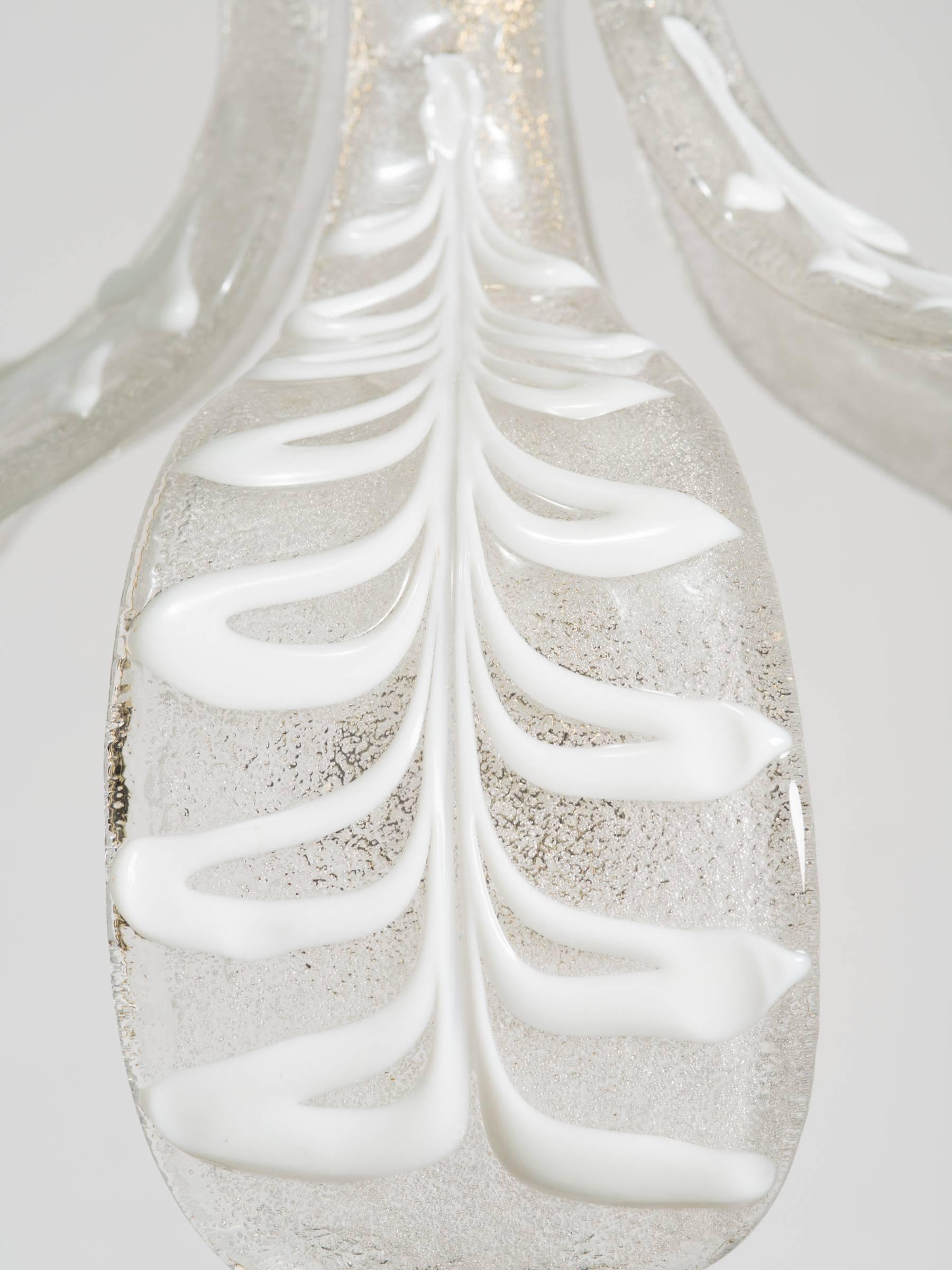 Murano Leaf Chandelier For Sale 1