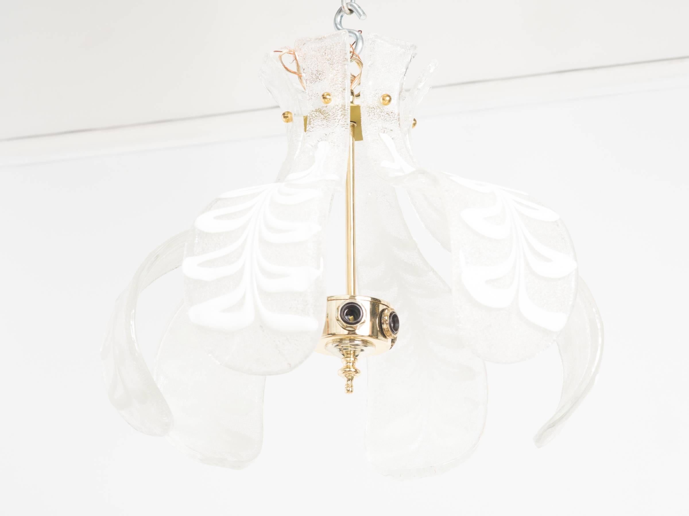 Murano Leaf Chandelier For Sale 2