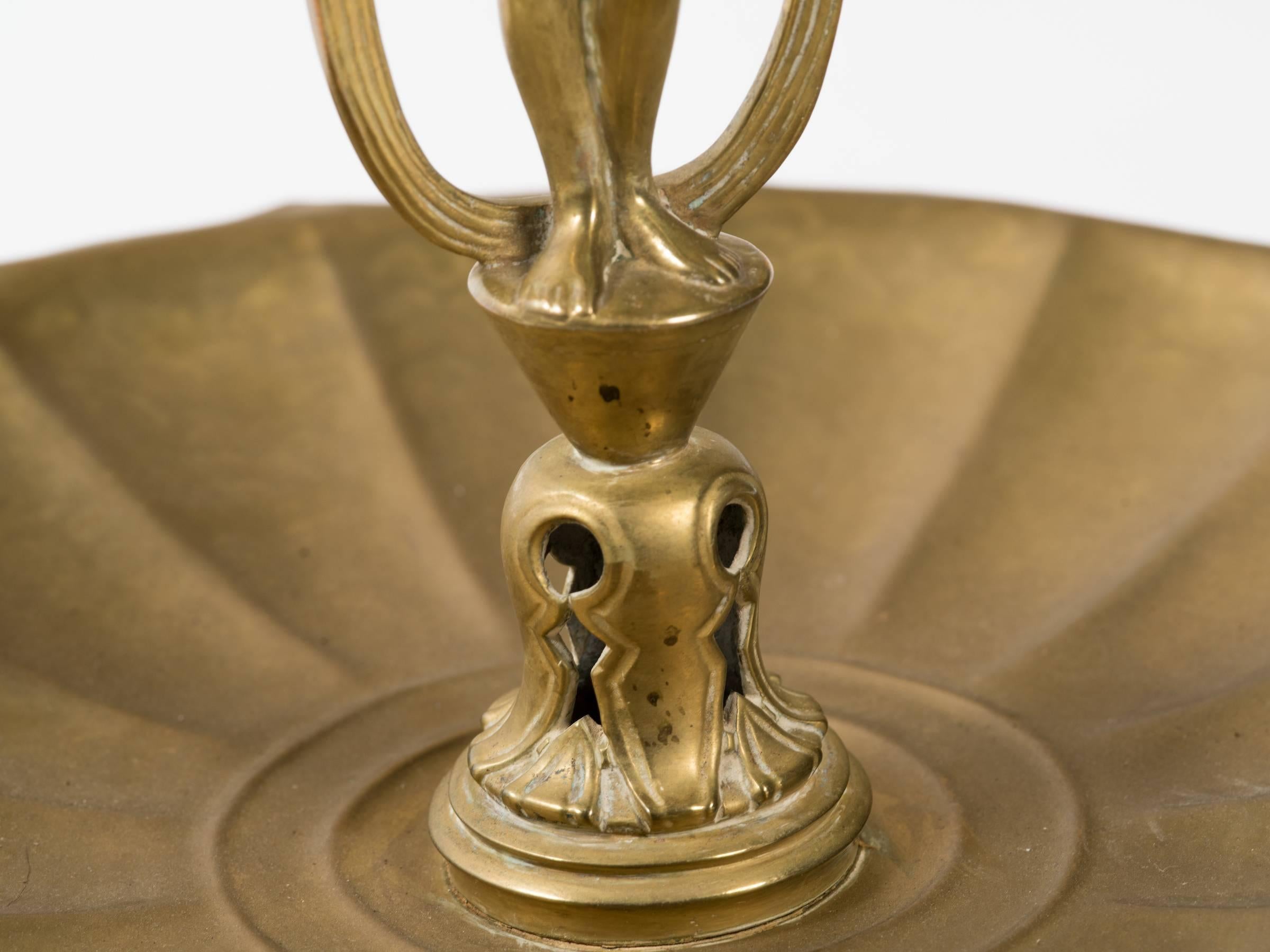 Art Deco Brass Figural Centerpiece For Sale 1