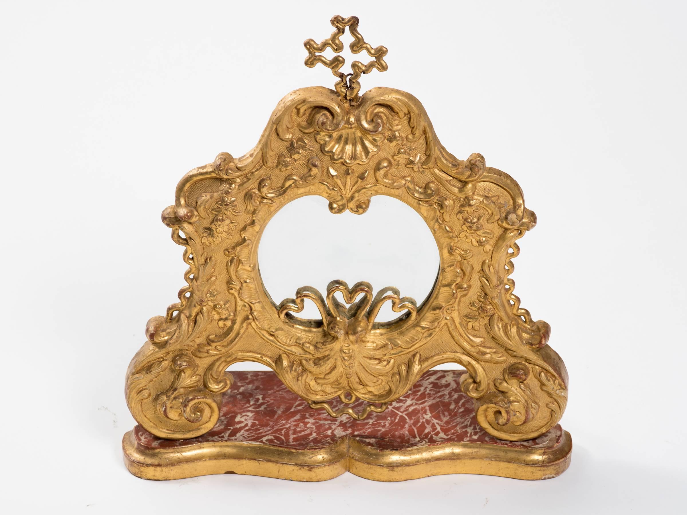 19th Century Giltwood Italian Vanity Mirror 4