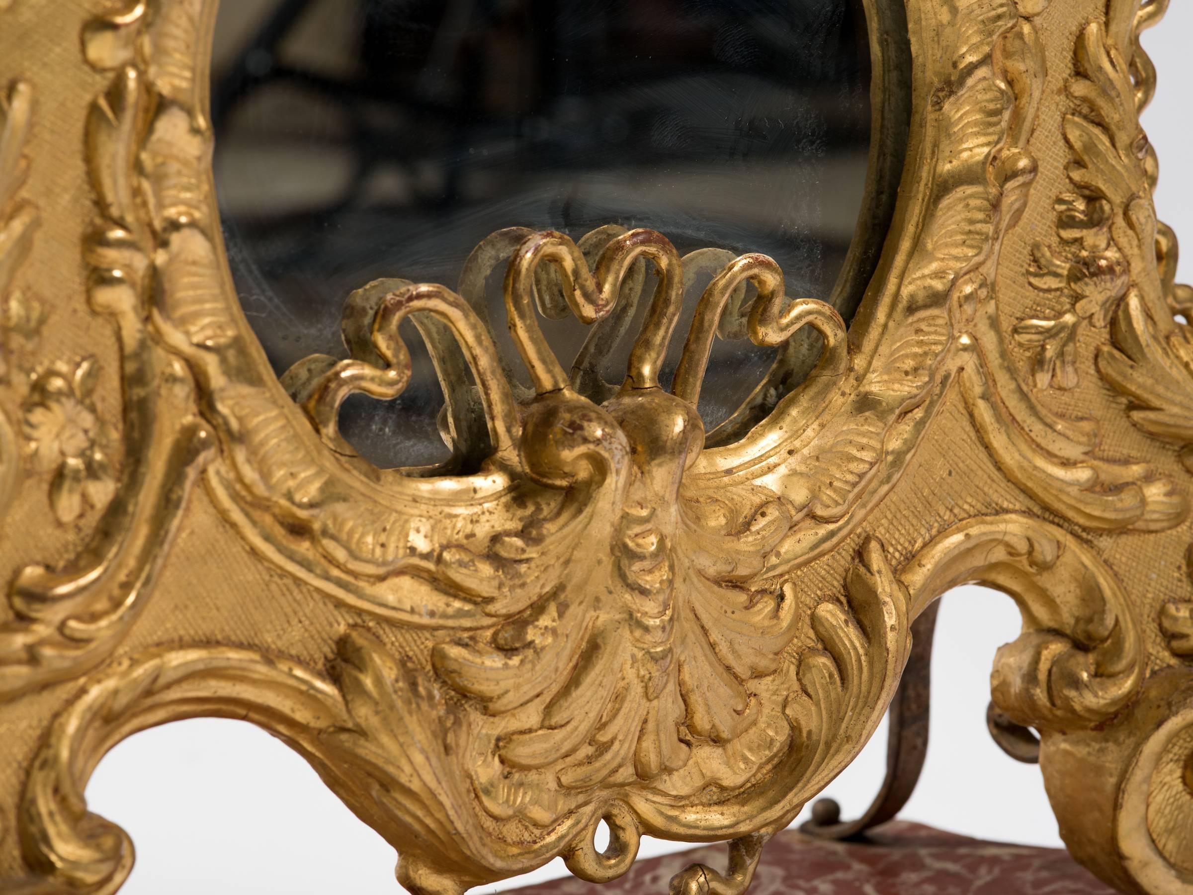 19th Century Giltwood Italian Vanity Mirror 5