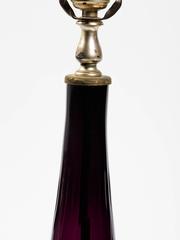 Pair of Purple Murano Genie Bottle Table Lamps