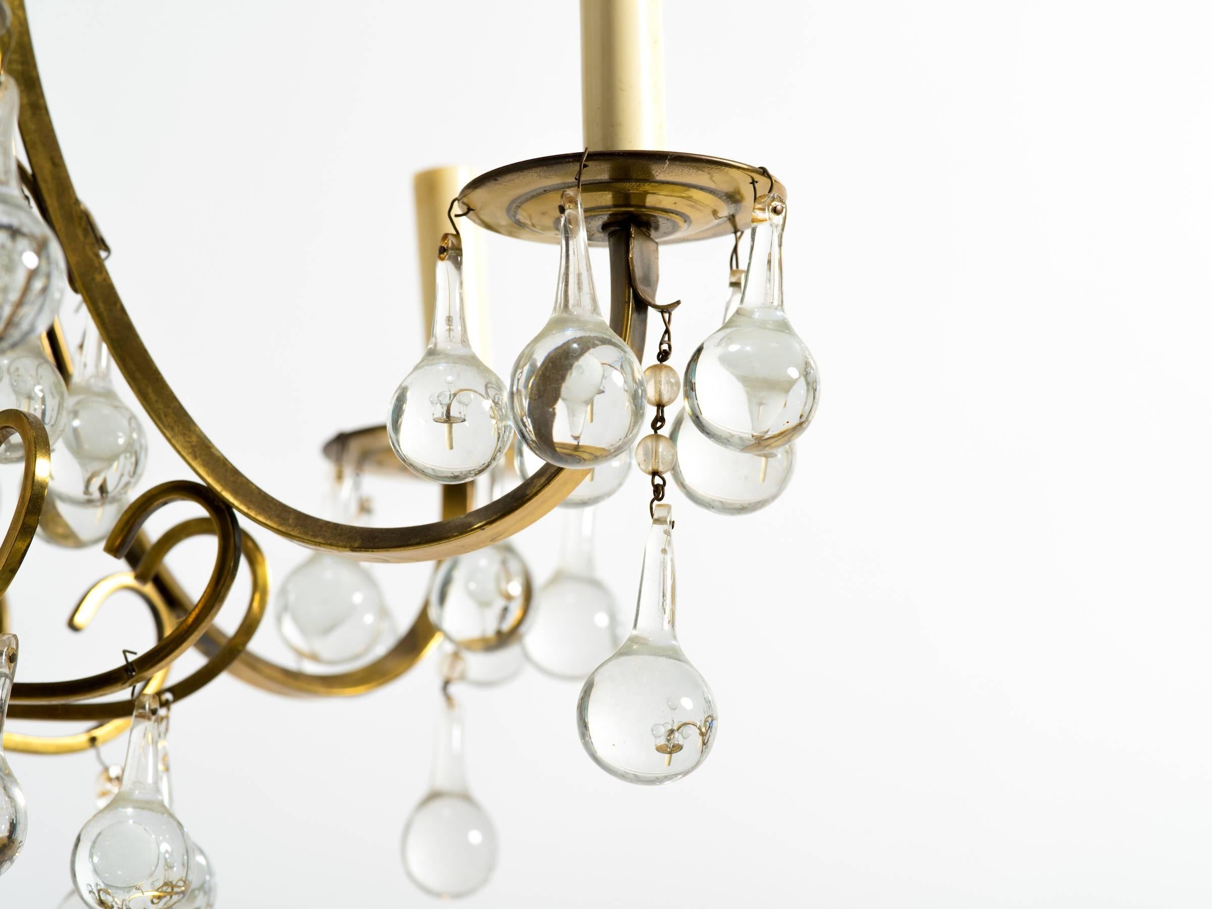 brass ball chandelier