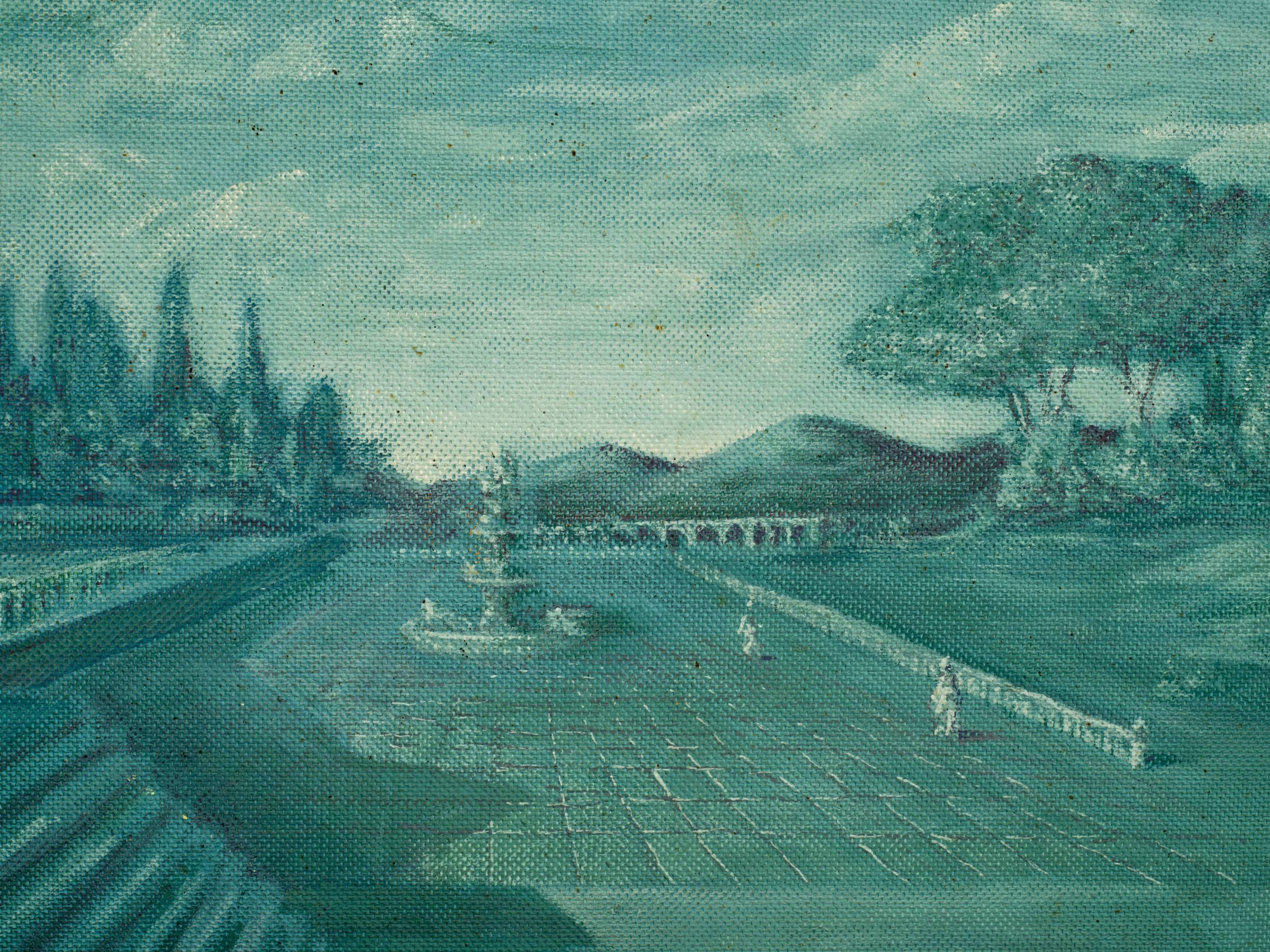 Oil on Board of Old Roman Architecture 2