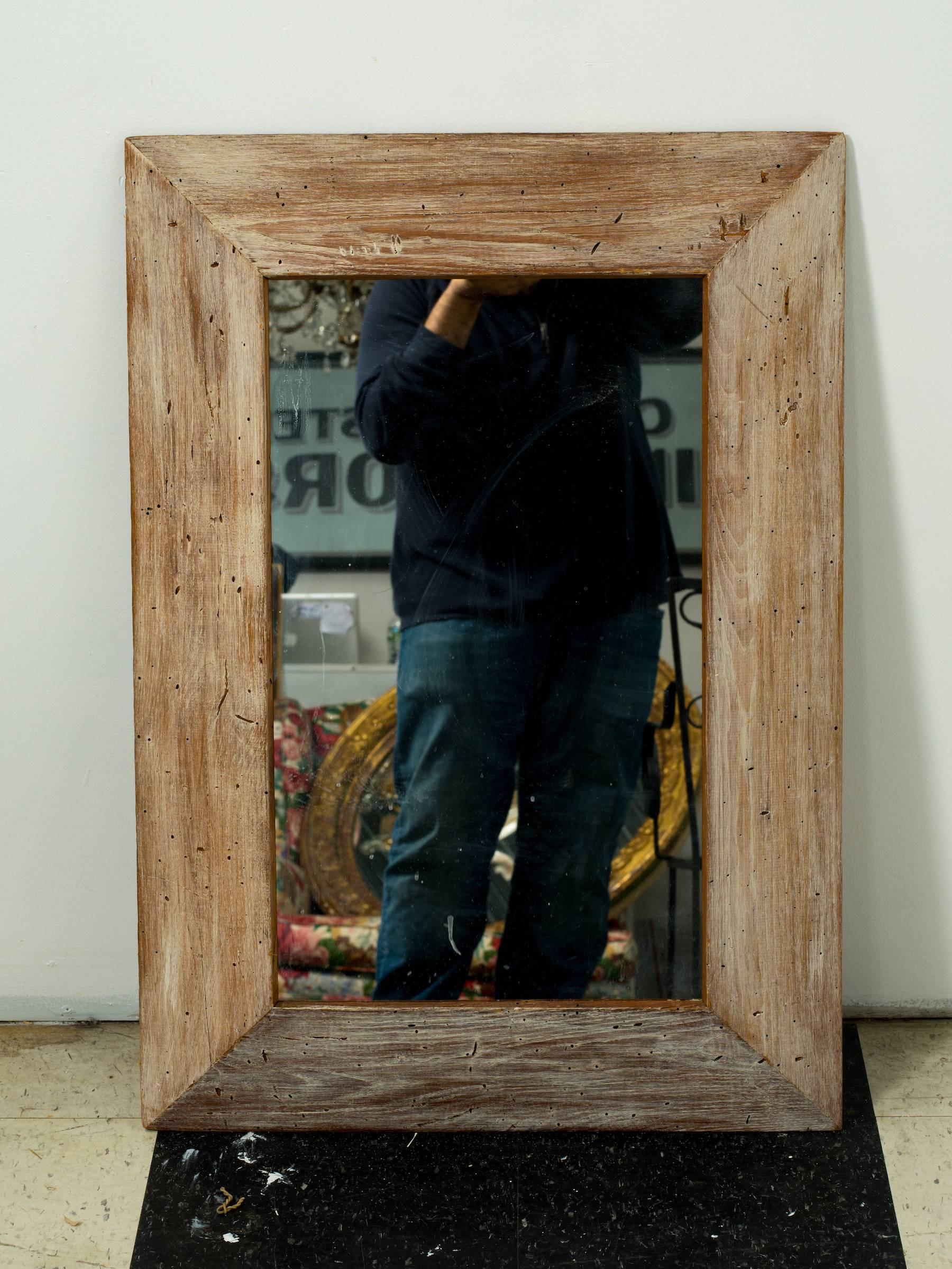 Pair of 1950s Wormwood Framed Mirrors 3
