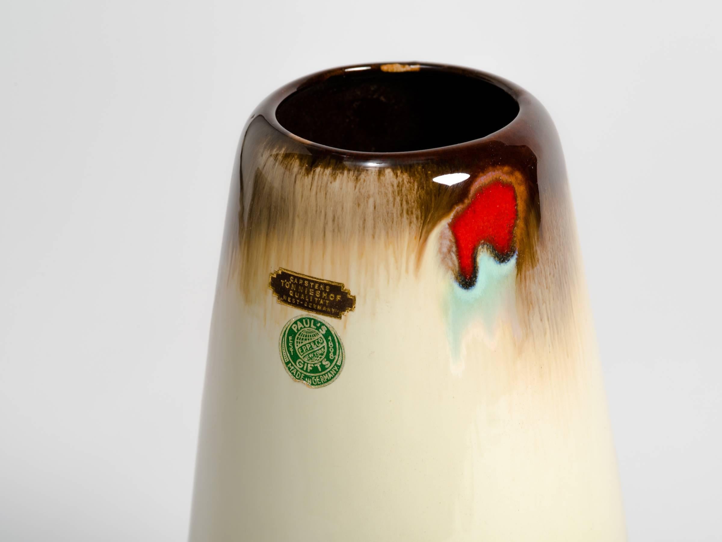 1960s Carstens Tonnieshof West German Vase For Sale 1