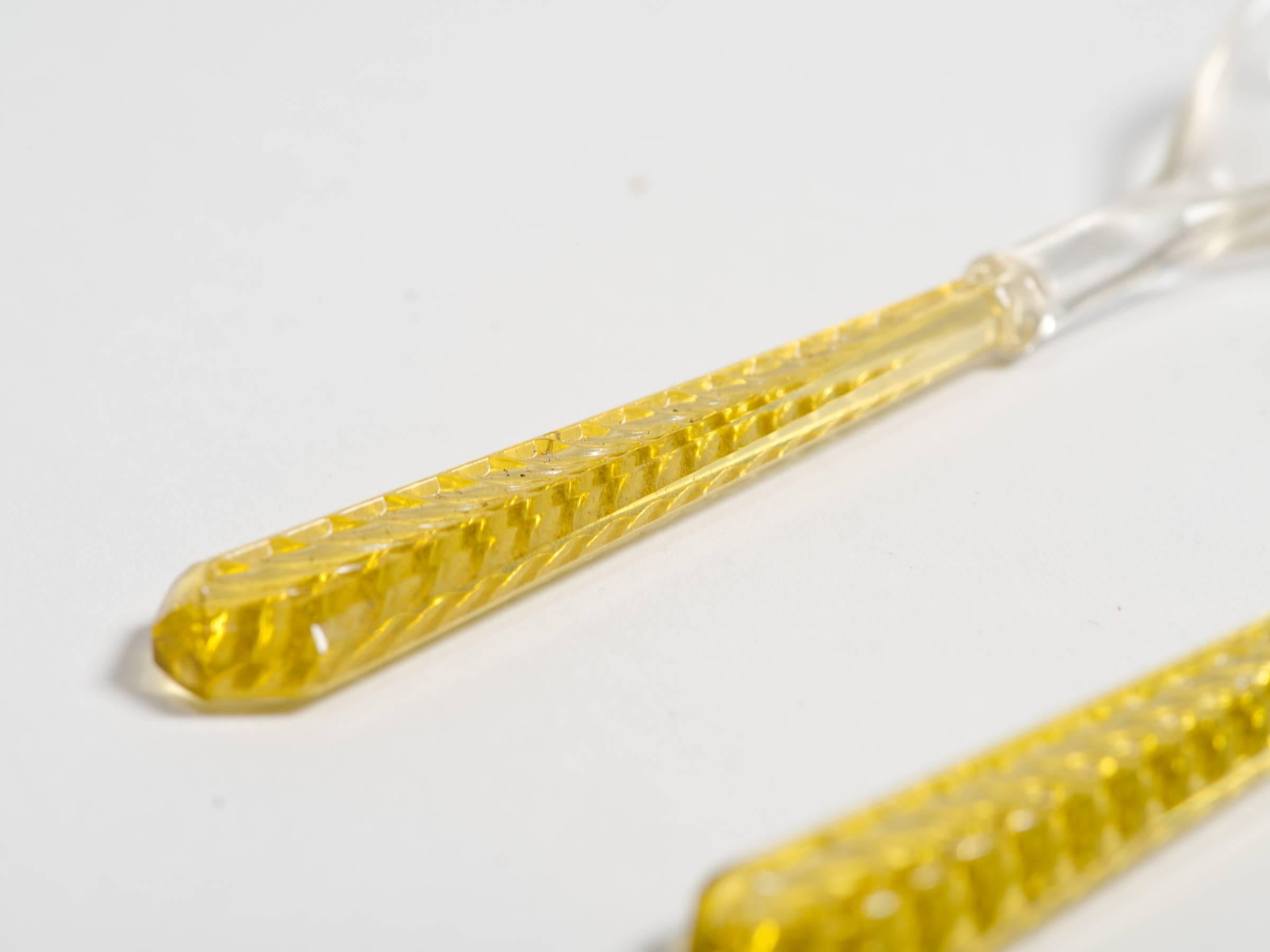 Mid-20th Century 36 Czechoslovakian Glass Spoons from the 1960s For Sale
