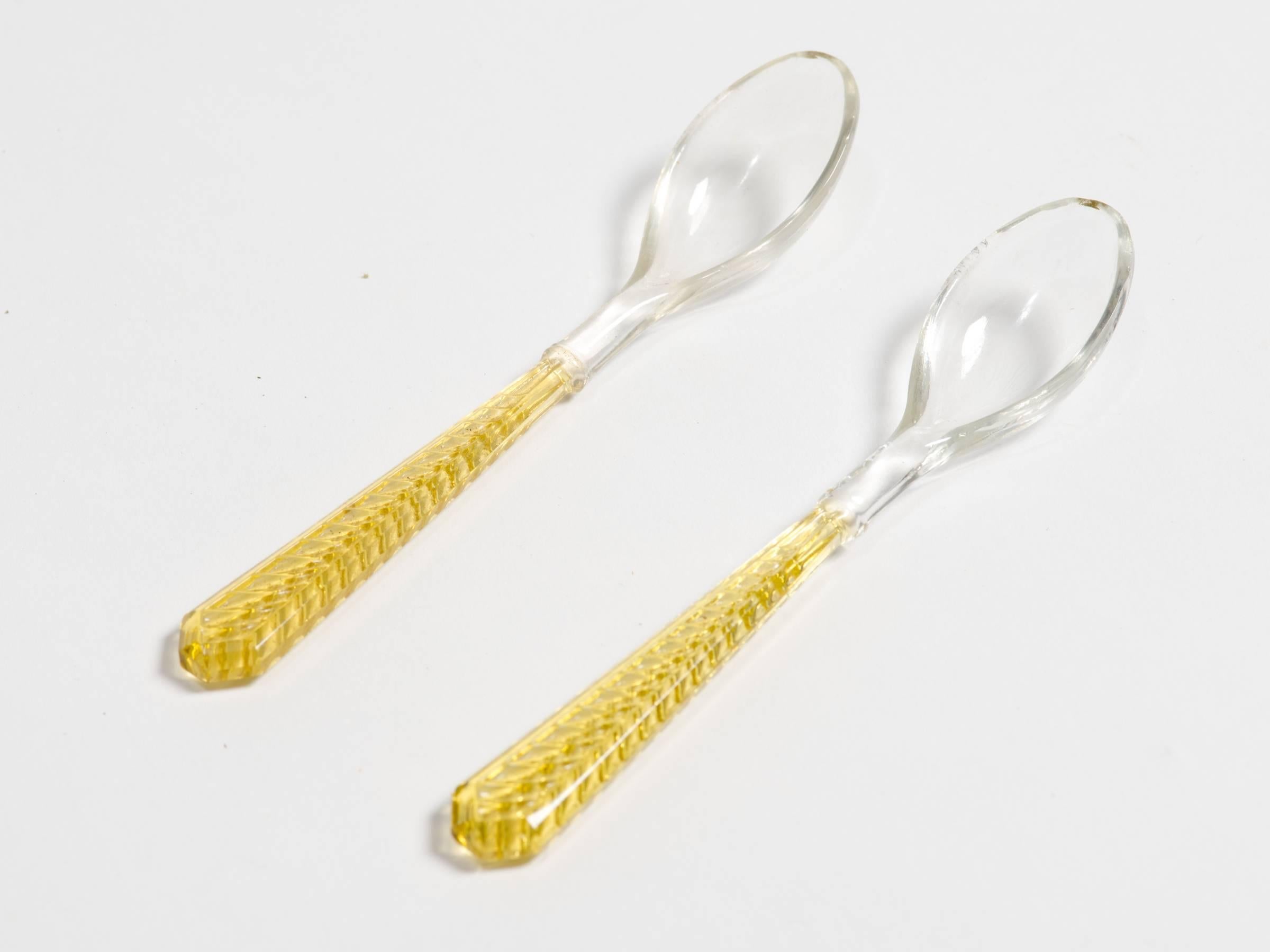36 Czechoslovakian Glass Spoons from the 1960s For Sale 1