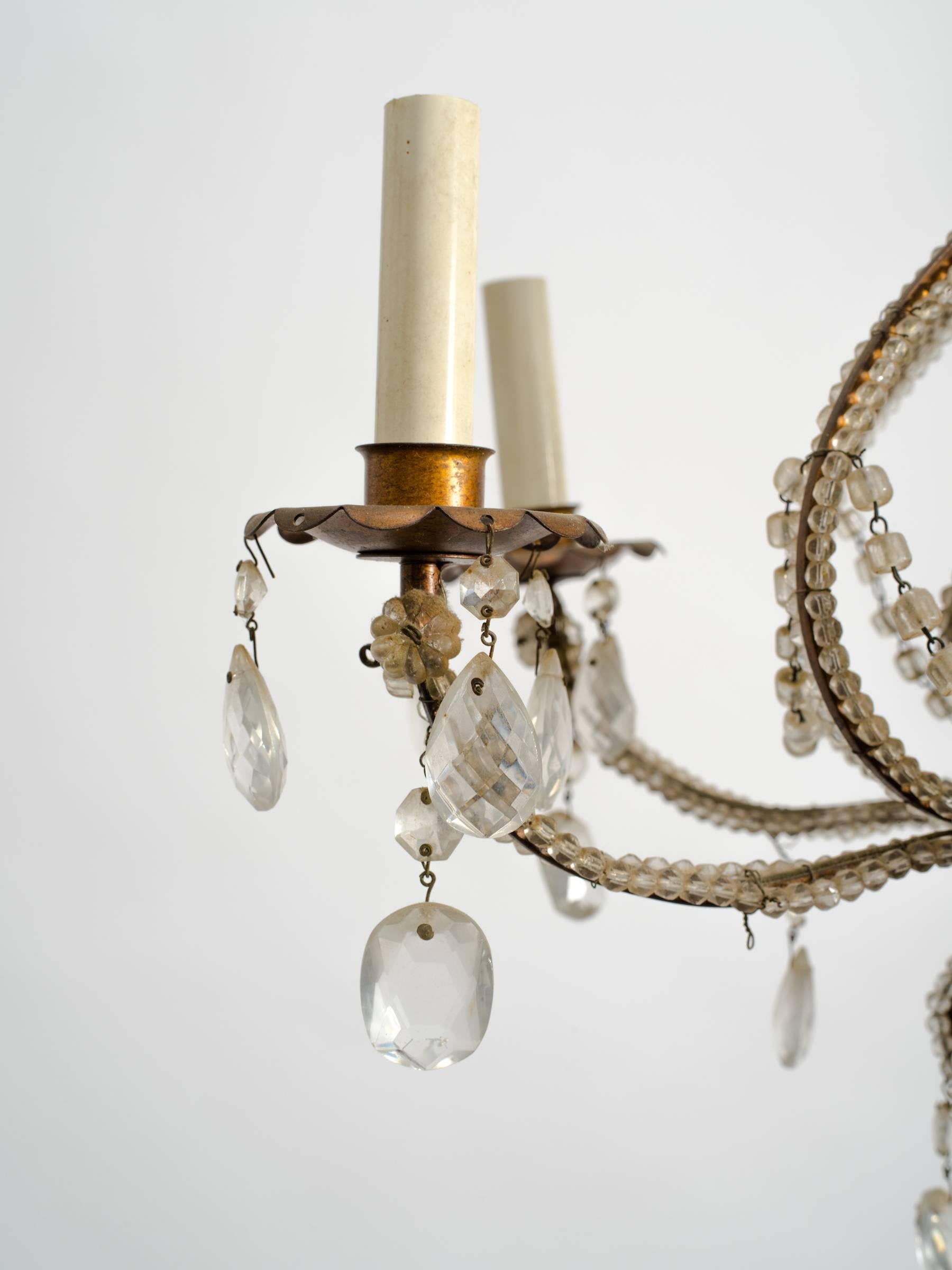 Italian beaded chandelier.