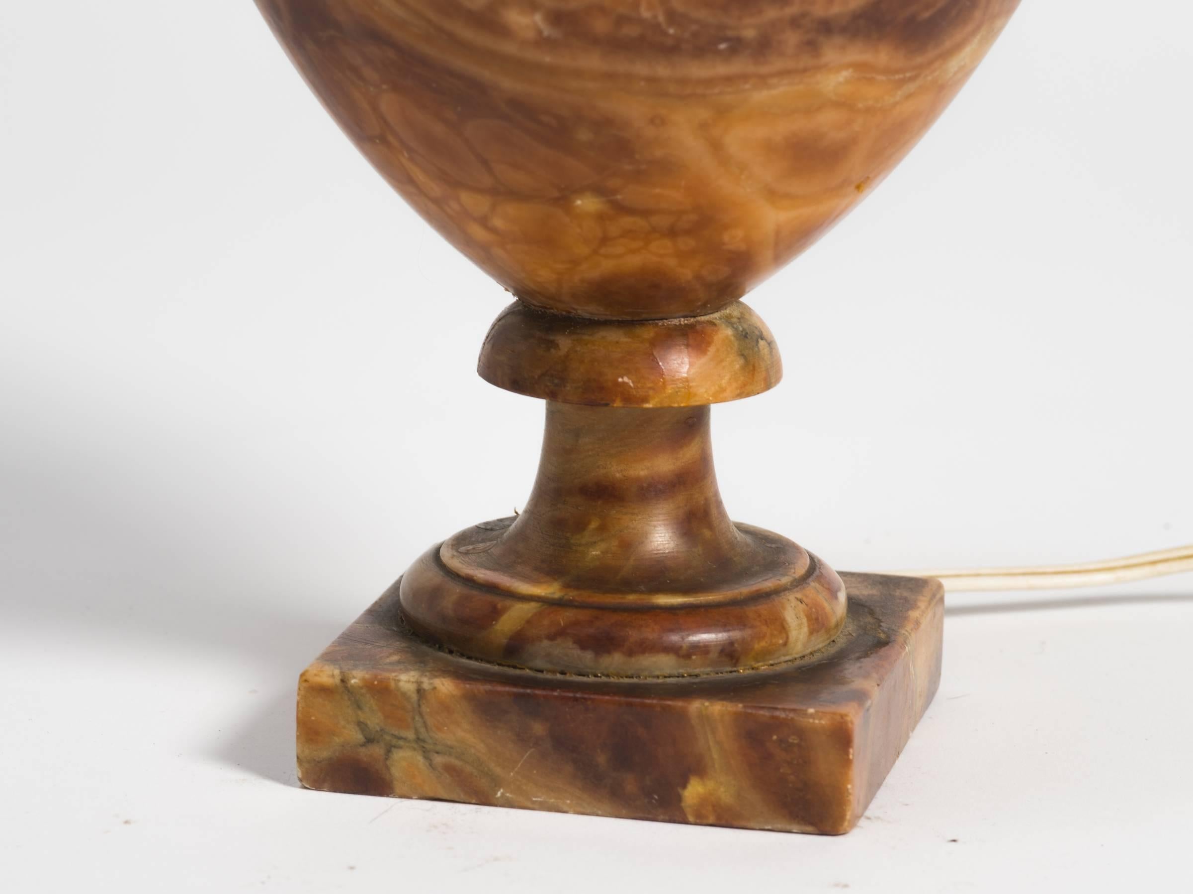 Mid-20th Century 1940s Marble Urn Lamp