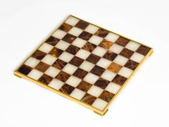 1960s Italian and Brass Marble Chess Board