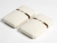Two 1980s Gucci Porcelain Incense Boxes