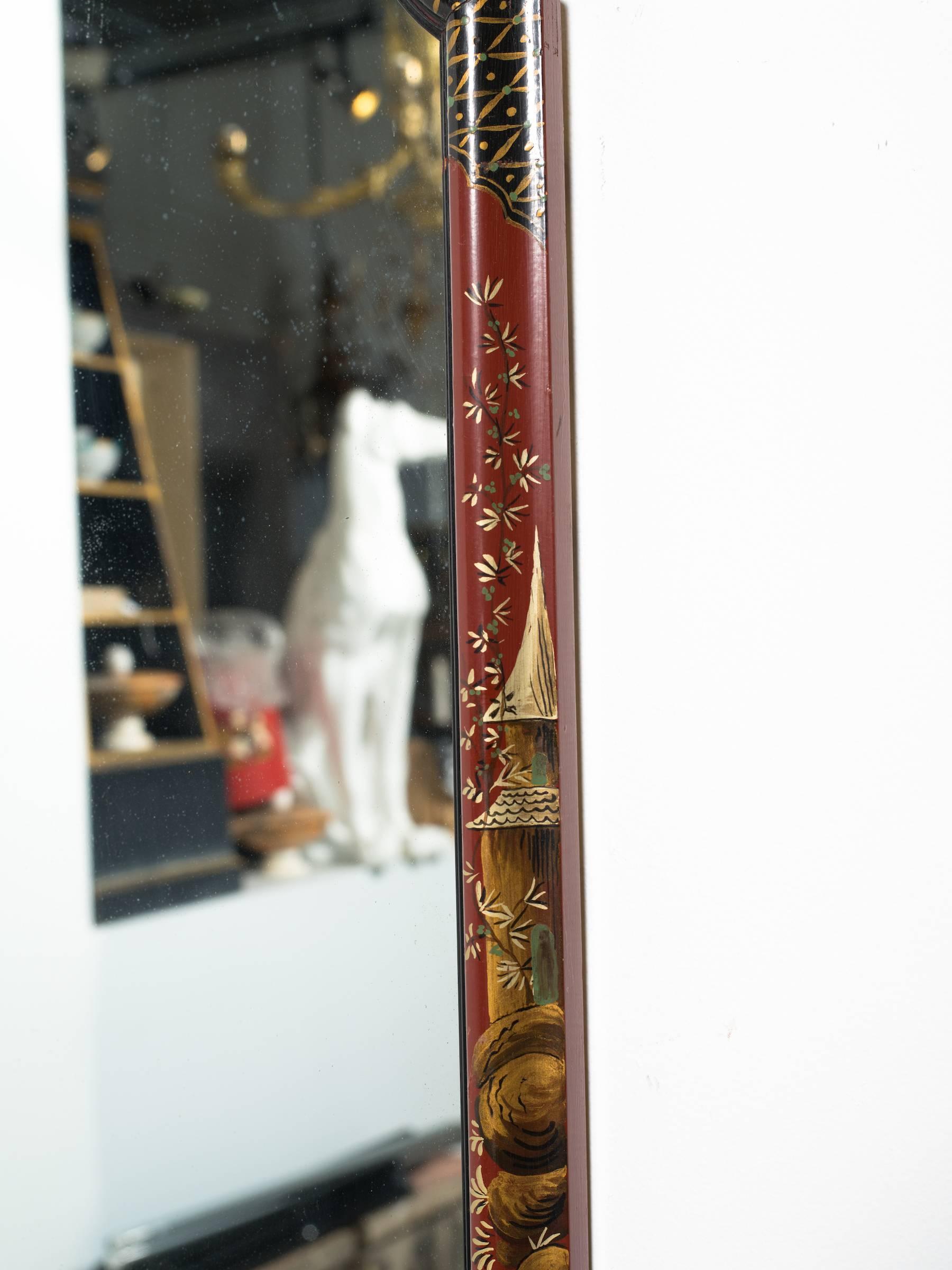 1940s Painted Chinoiserie Mirror 1