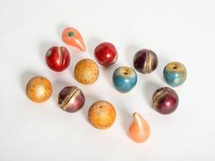 12 Pieces of  Italian Carved Marble Fruit