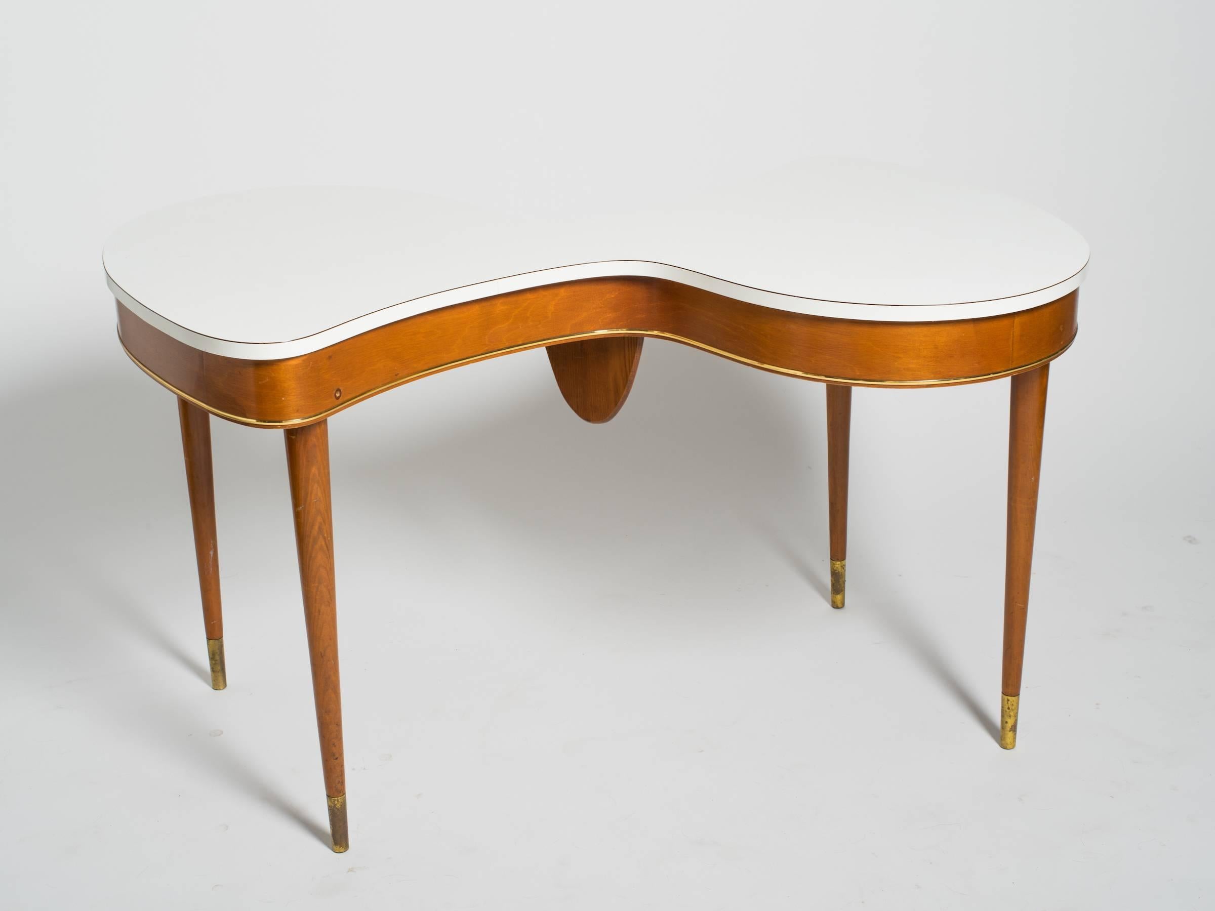 Mid-20th Century 1940s French Organic Shaped Desk