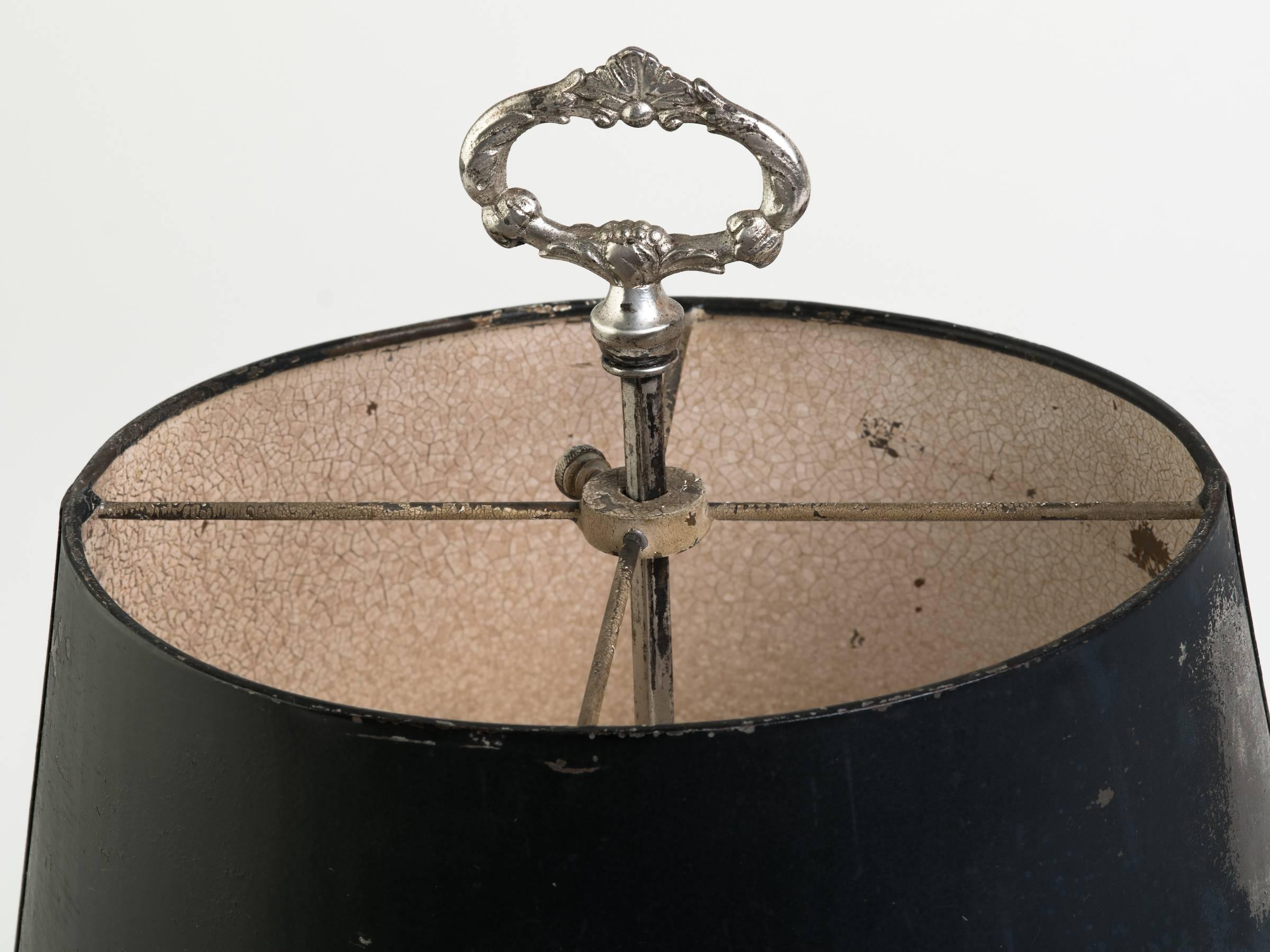 Inizio XX secolo Lampada Bouillotte in argento francese di fine secolo in vendita