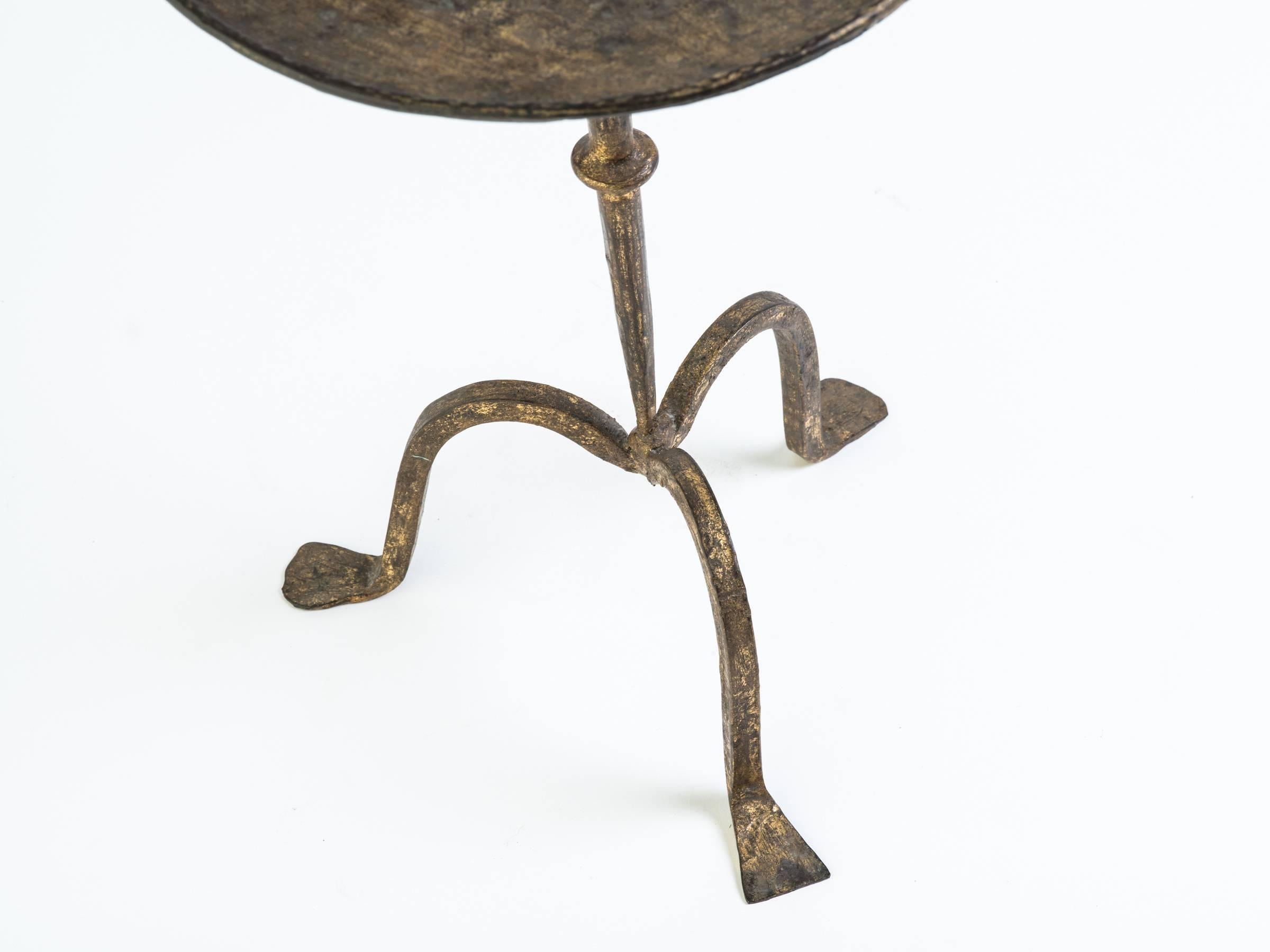 Gilt Iron Italian Drink Table In Good Condition In Tarrytown, NY
