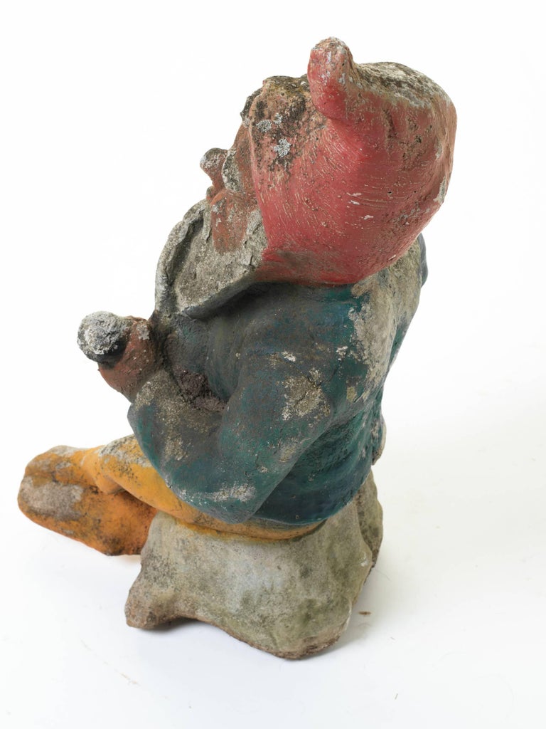 Two Vintage Concrete Gnomes at 1stdibs