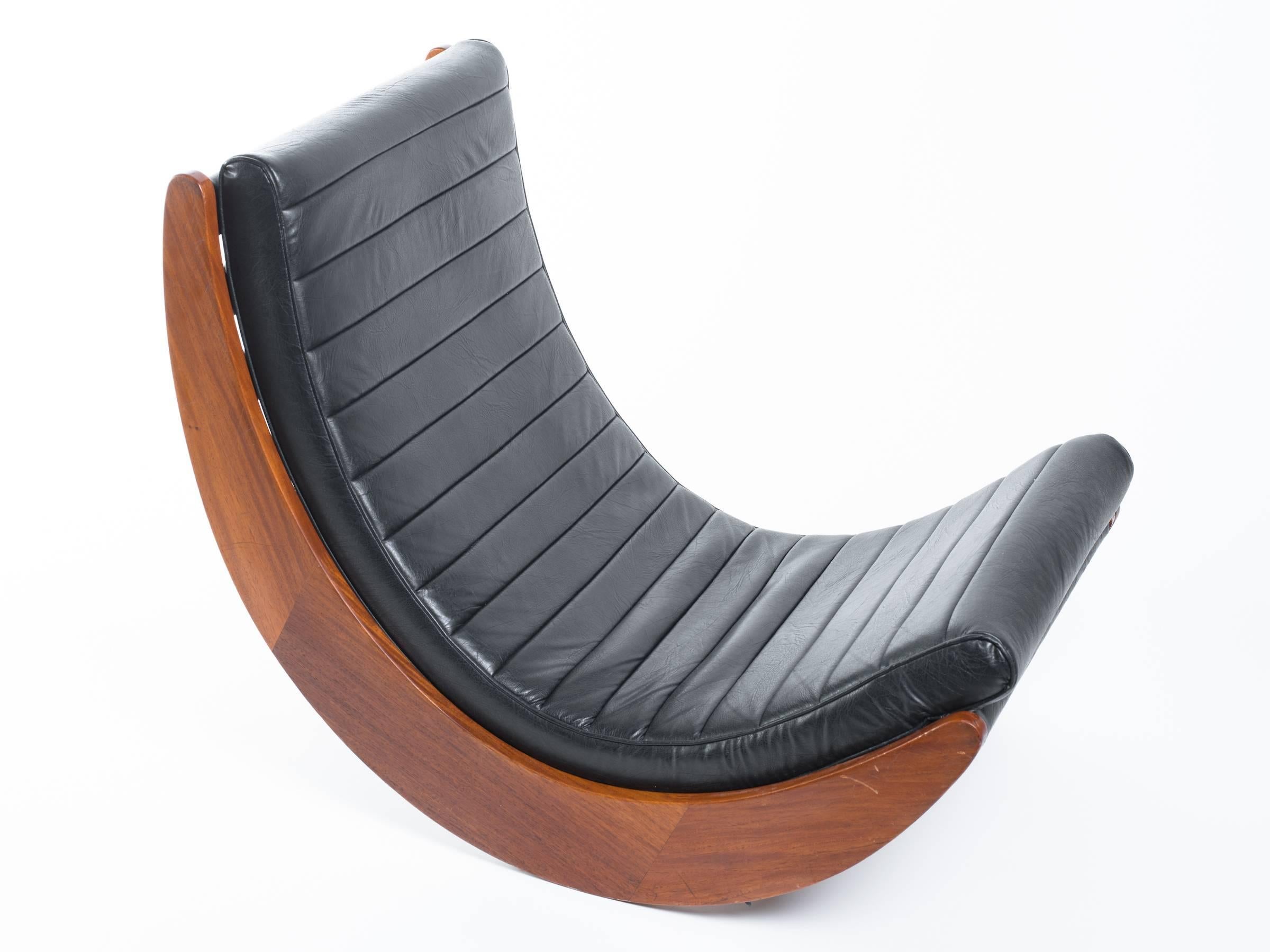 Klein Dienst Rosewood Sculptural Rocking Chair 1