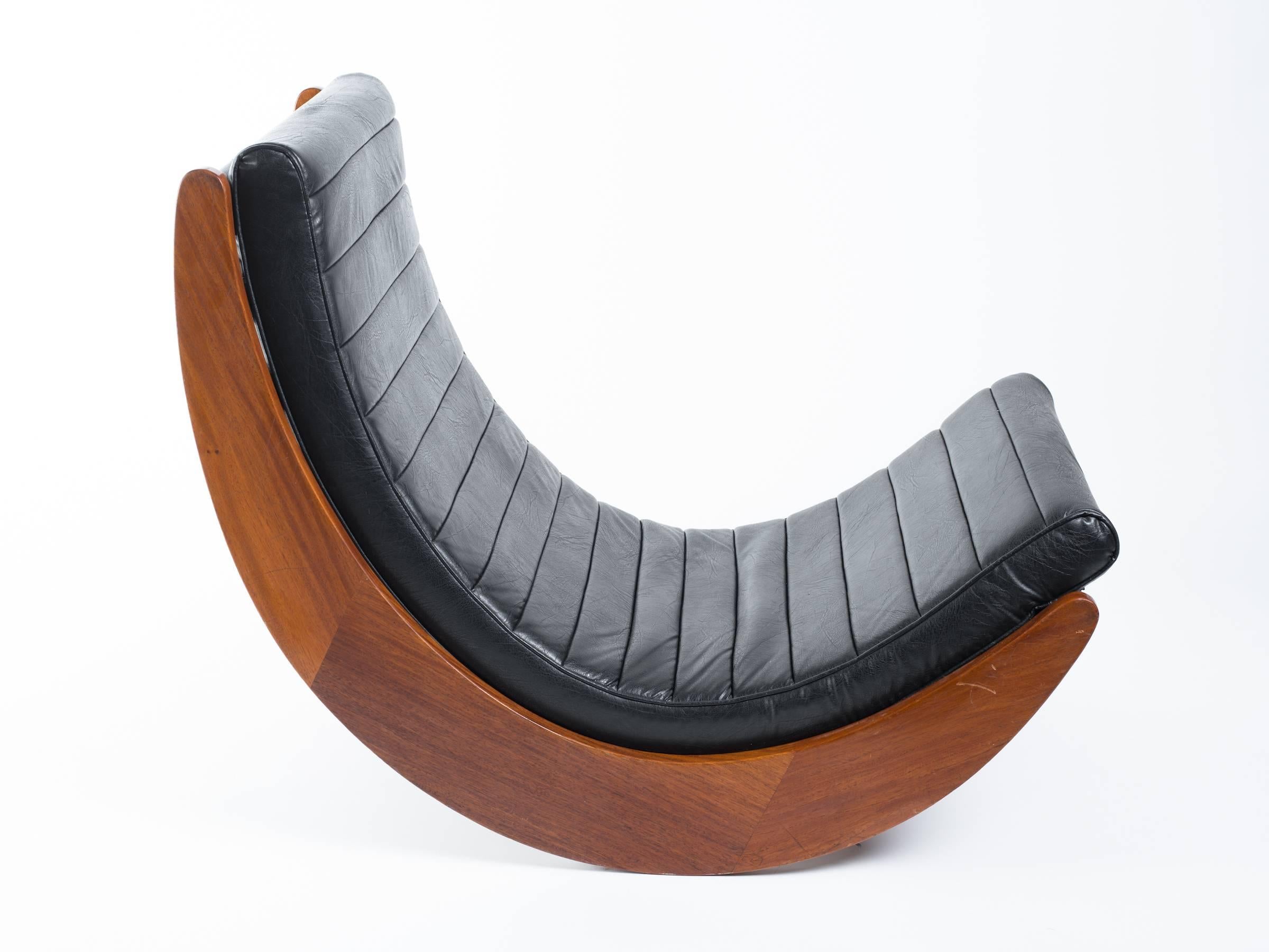 Klein Dienst Rosewood Sculptural Rocking Chair 3