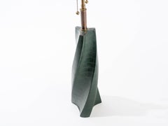 Green Crocodile Skin Table Lamp