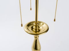 Mid-Century Single Cast Brass Lamp