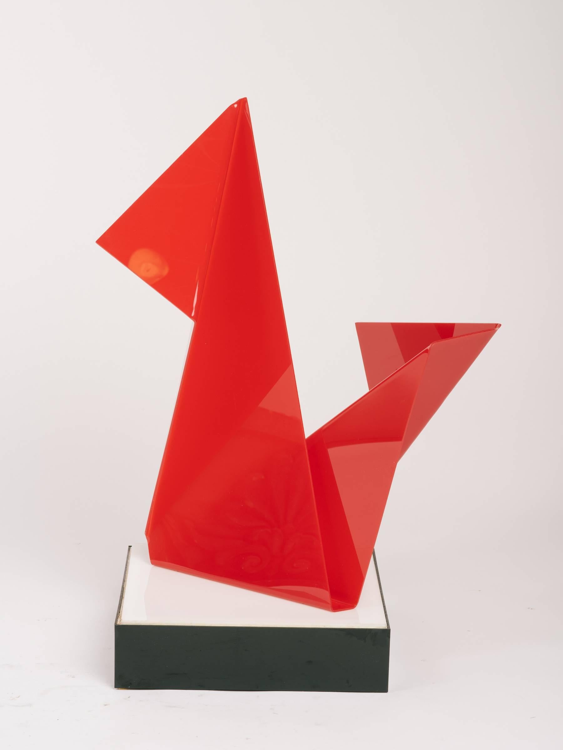 1970s Acrylic Abstract Sculpture by Lore Behrendt In Good Condition In Tarrytown, NY